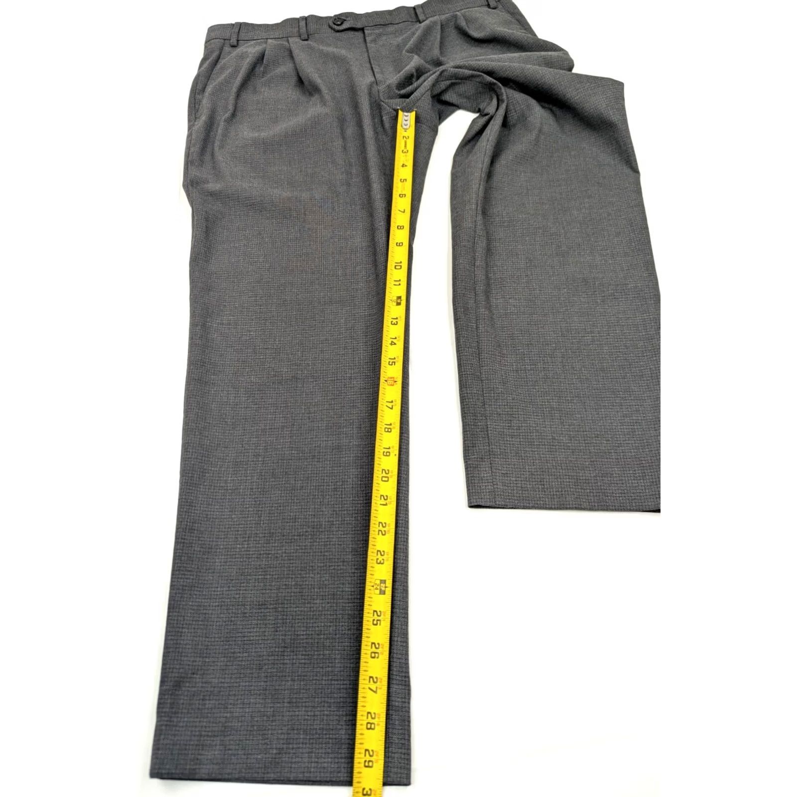 Ralph Lauren RALPH LAUREN Gingham Check Pleated Dress Trouser Pants Men 38x30 Gray Size US 38 / EU 54 - 3 Thumbnail