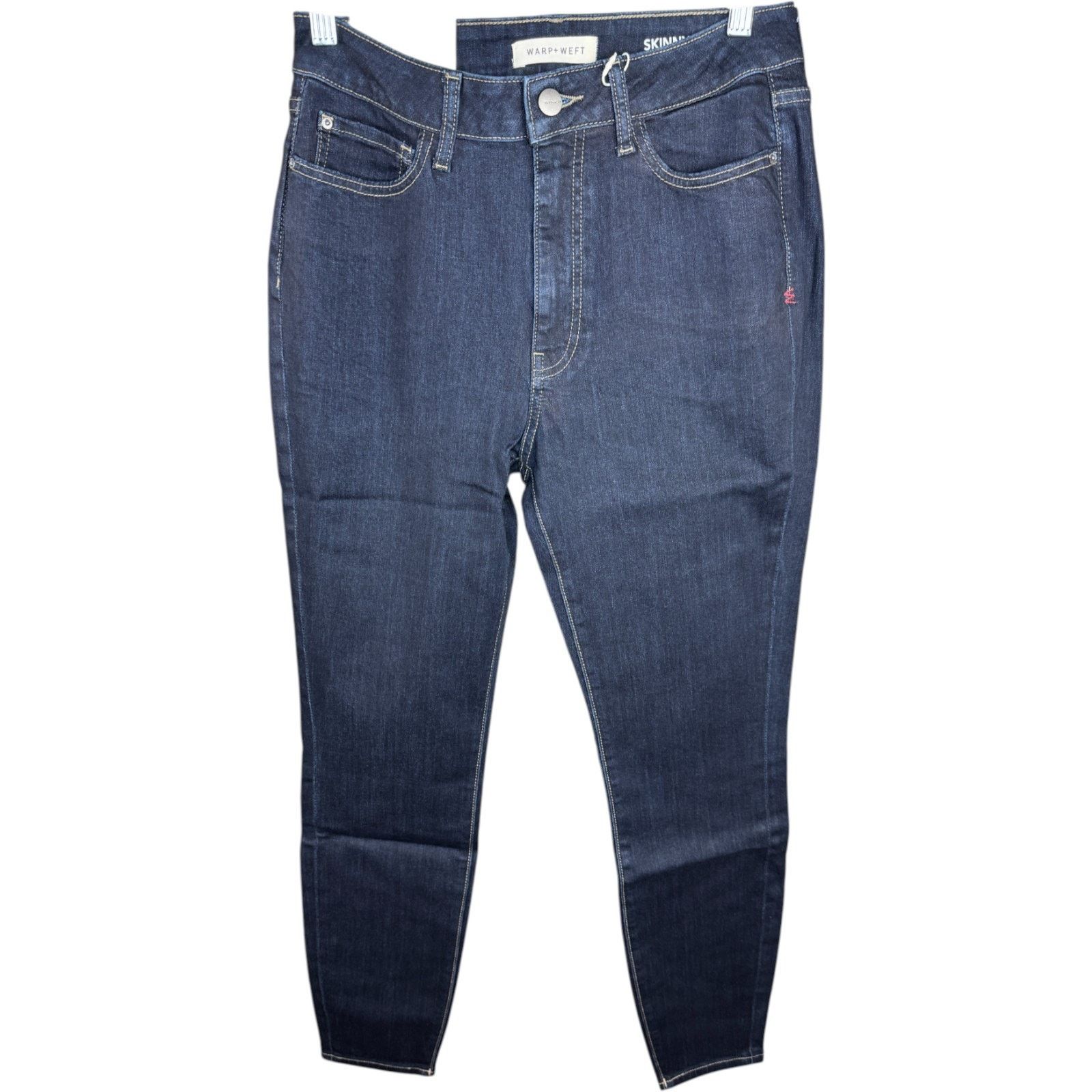 Warpweft Company Warp + Weft 8/29 Skinny High Rise Jeans Indigo Stretch Size 30" / US 8 / IT 44 - 1 Thumbnail