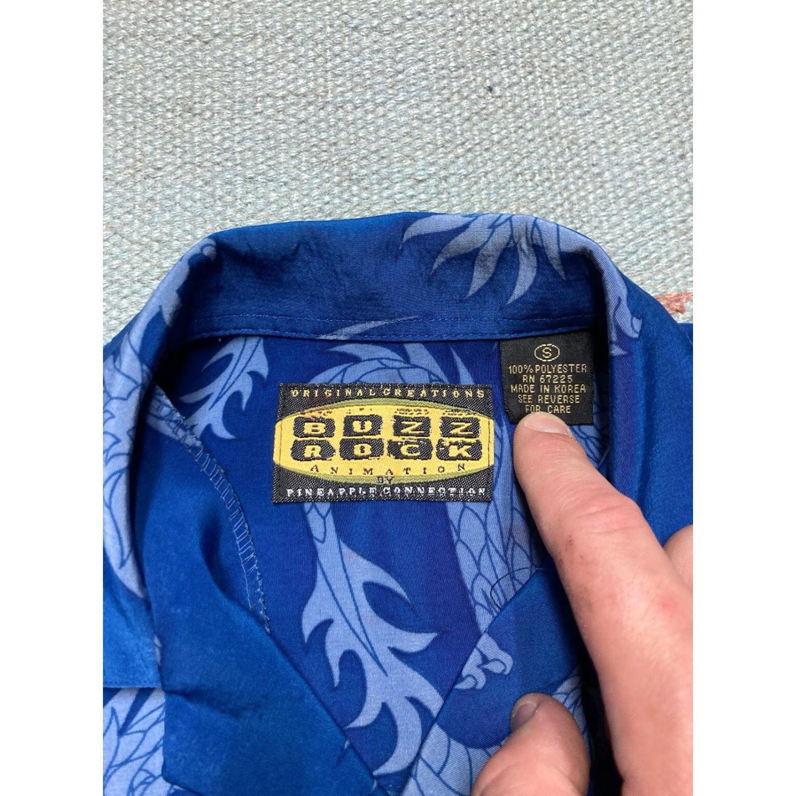 Vintage VINTAGE Button-Up Shirt dragon all over print JNCO tribal ricky adult Small Blue Mens Short Sleeve M Size US S / EU 44-46 / 1 - 5 Thumbnail