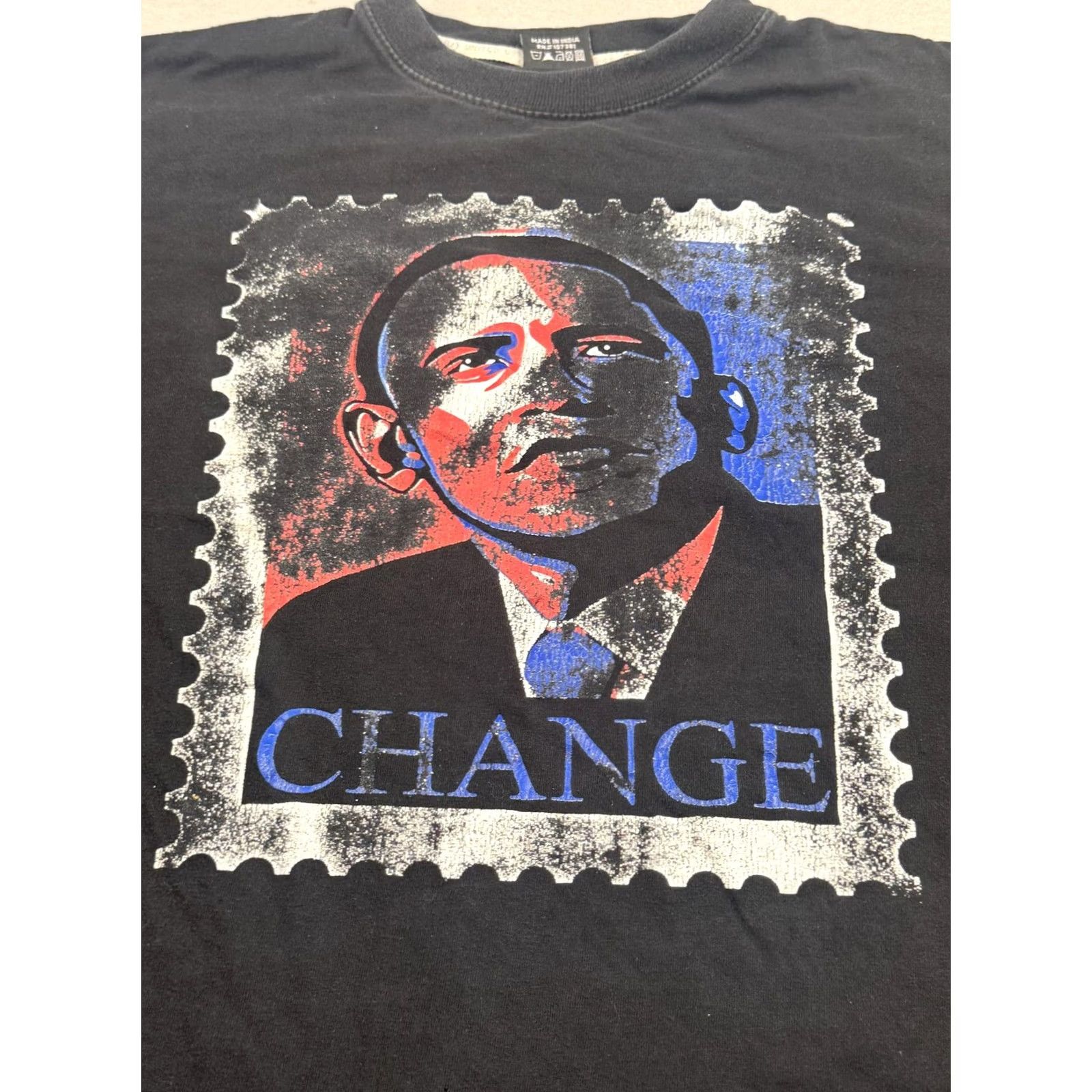 Changes VINTAGE United USA Shirt Mens 2XL Black Change Stamp Graphic Political Crewneck Tee Size US XXL / EU 58 / 5 - 2 Thumbnail