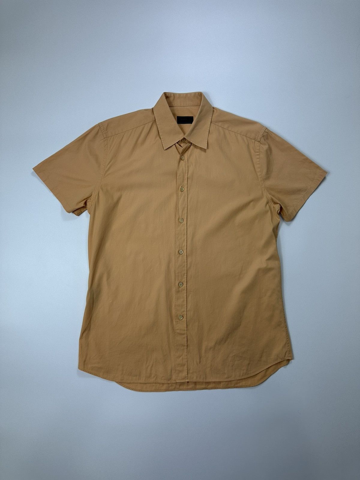 Prada Prada Casual Shirt Short Sleeve Orange Fit Size US M / EU 48-50 / 2 - 1 Thumbnail