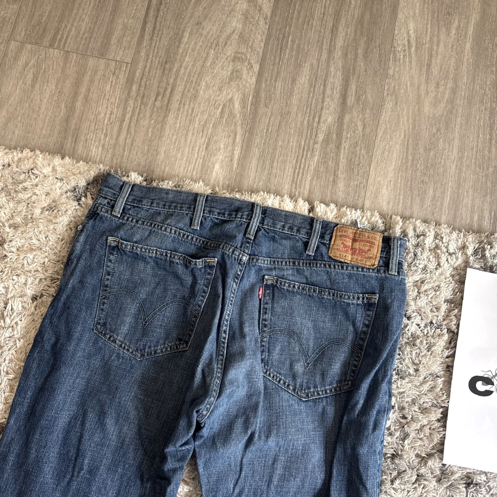 Levi's VINTAGE? (No) Levi's 514 Slim Straight Leg Jeans Men 40x32 100% Cotton Blue Workwear Slimming Jeans 514 Mens Blue - 40x32 Size US 40 / EU 56 - 2 Thumbnail