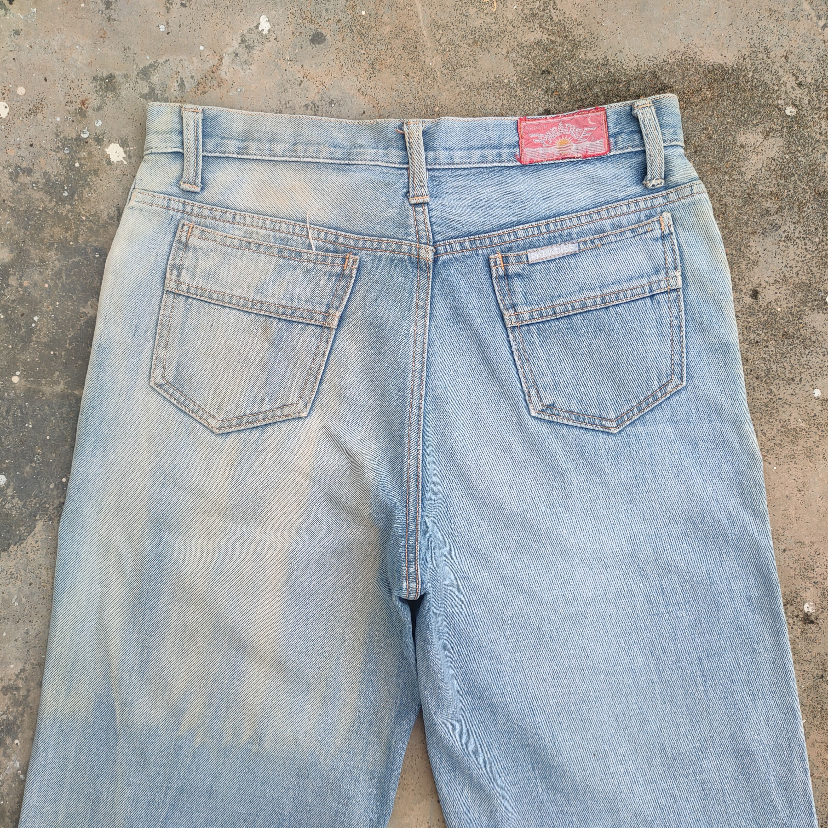 Paradise VINTAGE PARADISE FADED MUD WASH DENIM JEANS PANTS Size US 30 / EU 46 - 11 Thumbnail