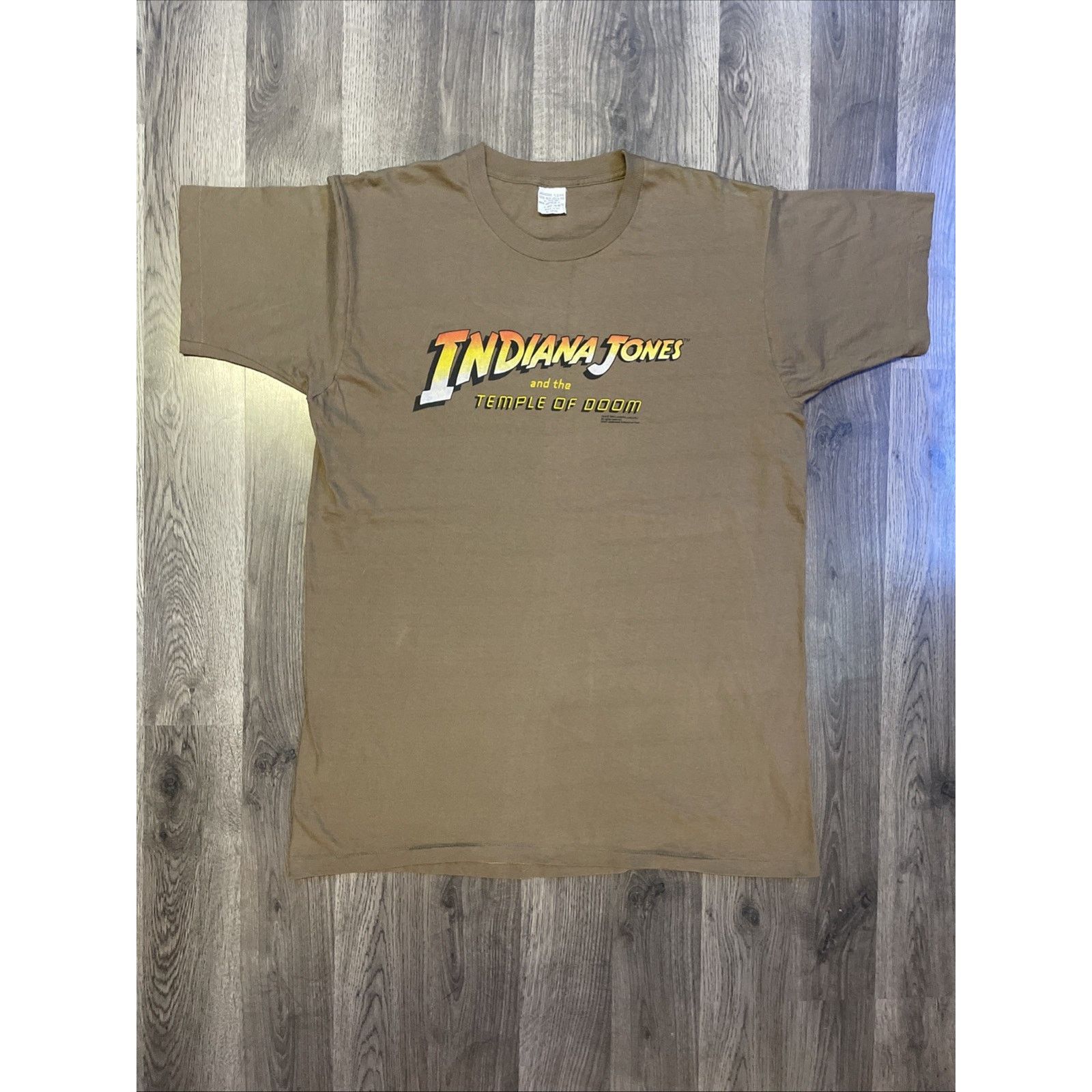 Fruit Of The Loom Vtg 1984 Indiana Jones Temple of Doom Movie Promo T-Shirt XL Size US XL / EU 56 / 4 - 2 Thumbnail