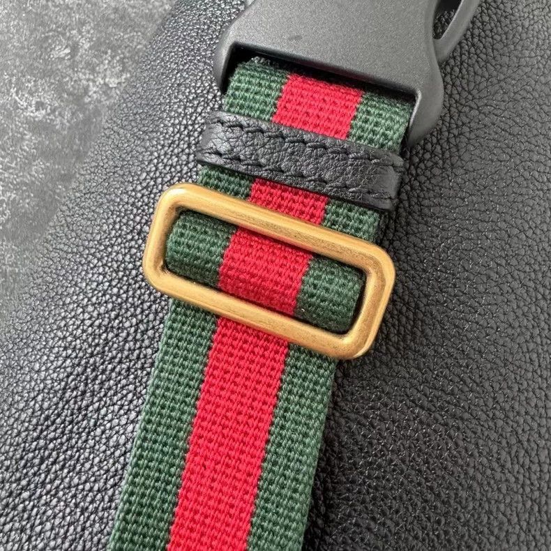 Gucci GUCCI Logo Waist Bag with Green Red Stripes-2506 Size ONE SIZE - 5 Thumbnail