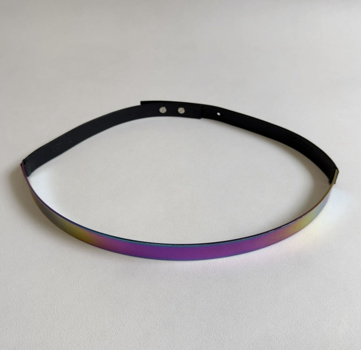 Maison Margiela 08 ‘Incognito’ Iridescent Metal/Leather Belt Size ONE SIZE - 2 Thumbnail