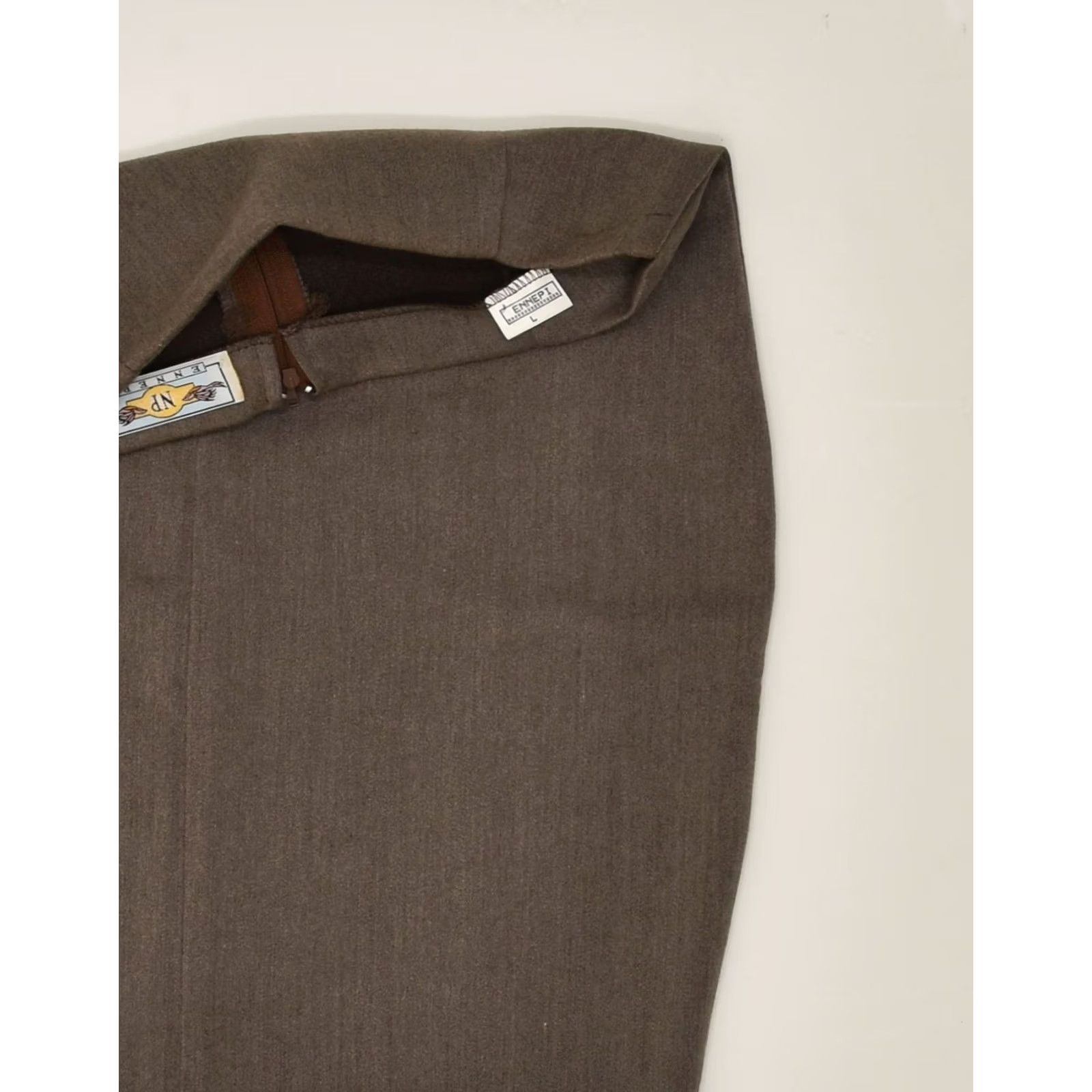 Vintage VINTAGE Womens Pencil Skirt Brown Viscose UK 14 Large Size 36" / US 14 / IT 50 - 3 Thumbnail