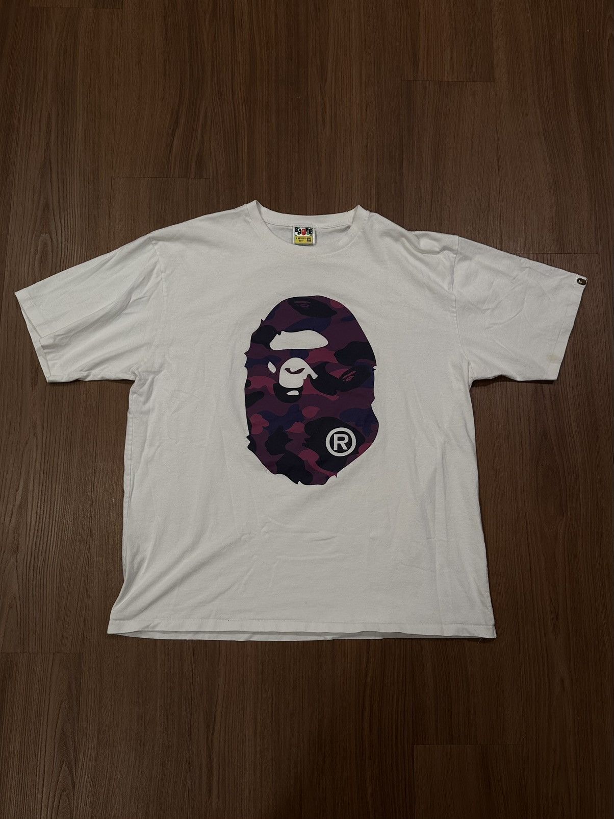 Bape A Bathing Ape Color Camo Big Ape Head Tee Purple XXXL Size US XXL / EU 58 / 5 - 1 Thumbnail