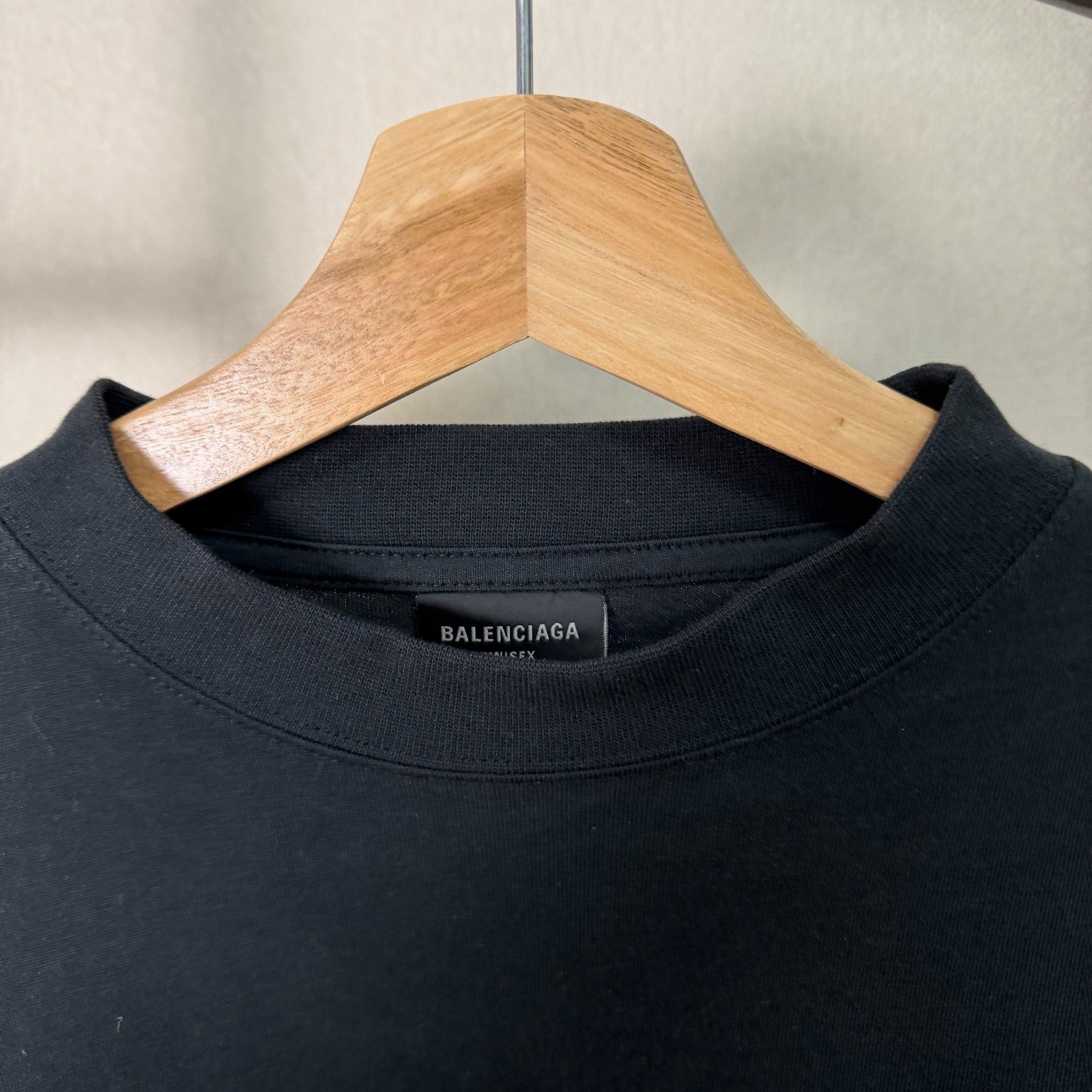 Balenciaga Balenciaga SS23 Oversized Plain T-Shirt Black Size US L / EU 52-54 / 3 - 3 Thumbnail