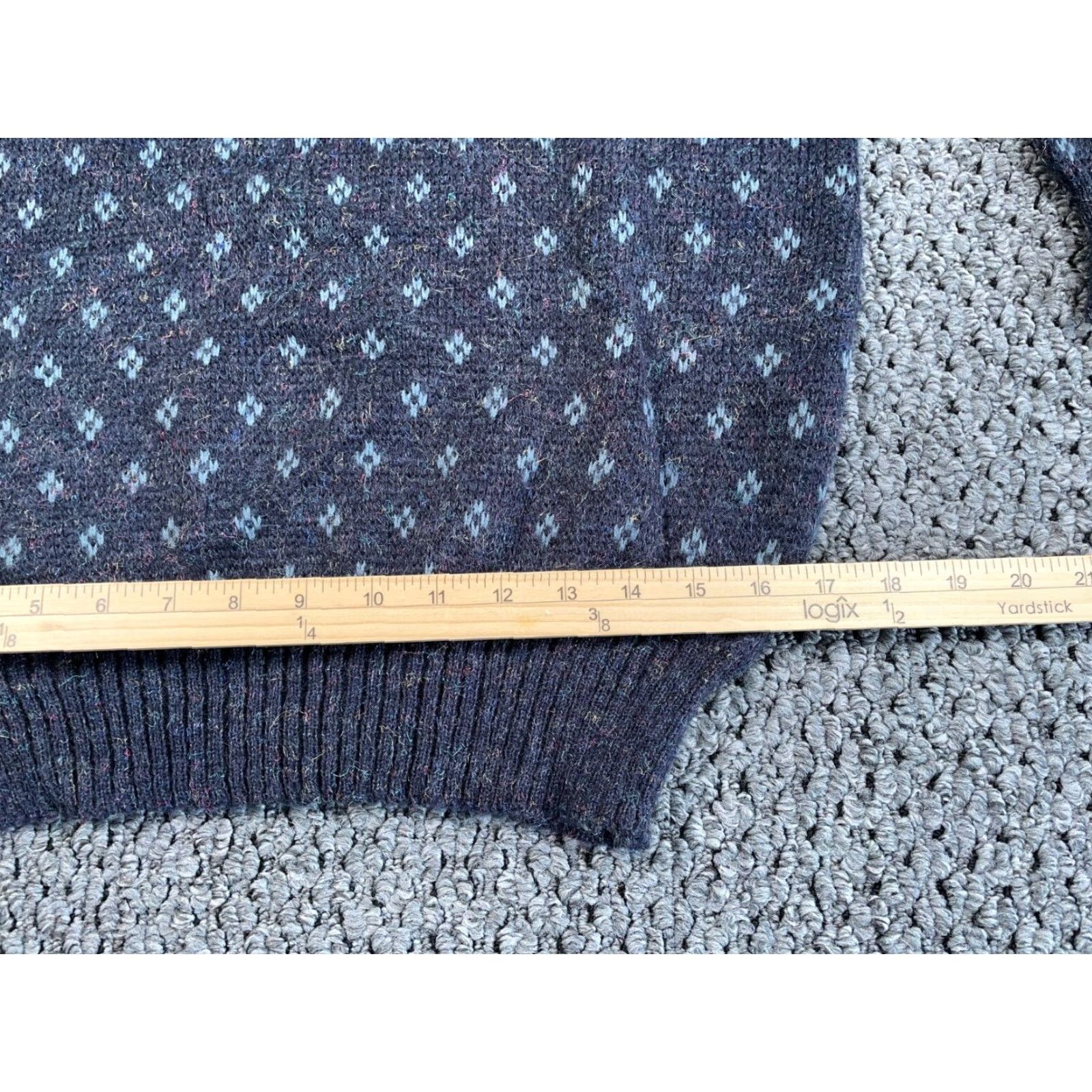 Sears VINTAGE 80s Sears Geometric Pattern Sweater Adult Medium Gray Chunky-Knit Ski Mens Size US M / EU 48-50 / 2 - 7 Thumbnail