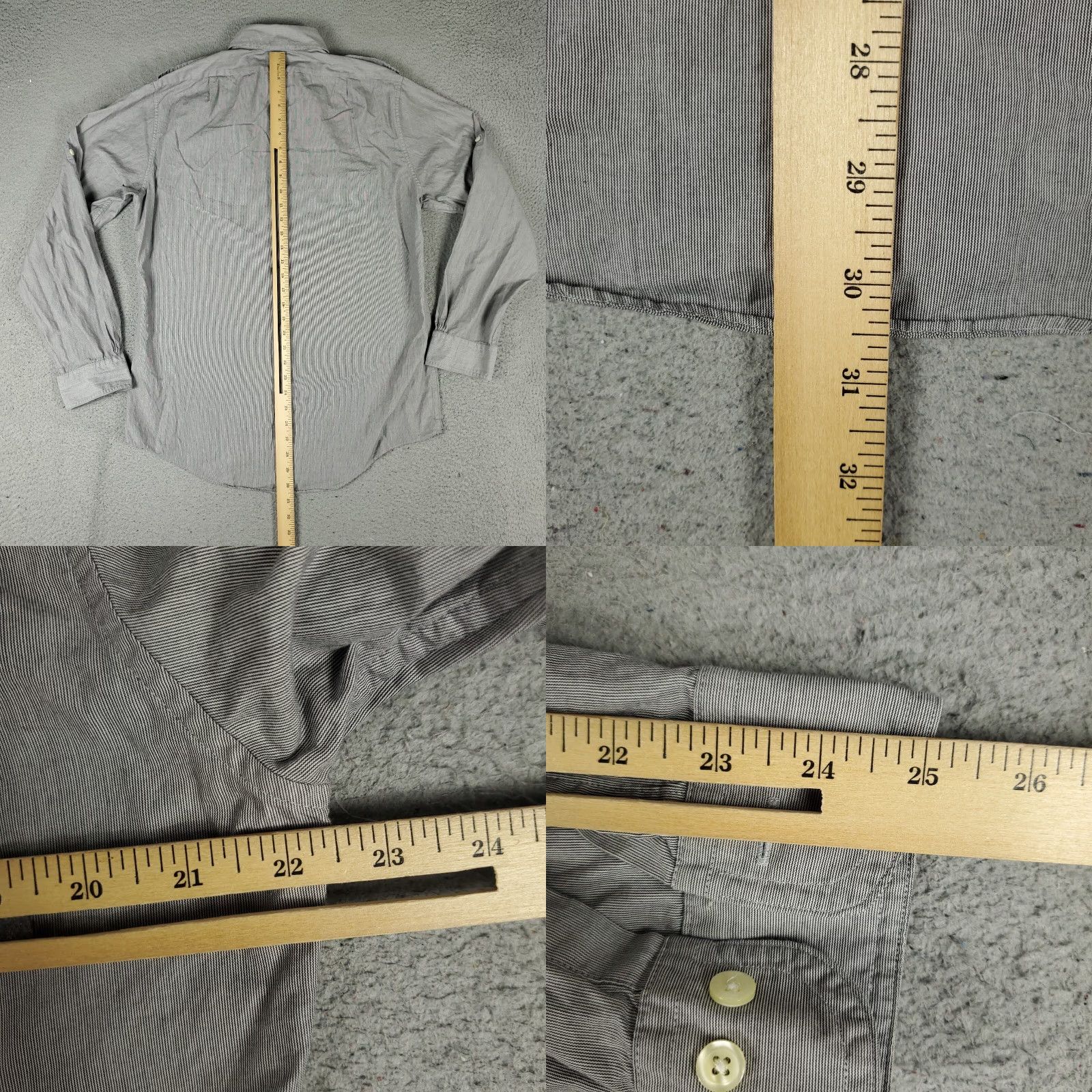 Brooks Brothers VINTAGE Brooks Brothers Men's Shirt Medium Gray Military Style Long Sleeve Button-Up Casual Formal Workwear Size US M / EU 48-50 / 2 - 8 Thumbnail