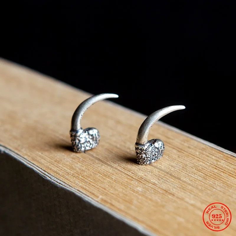 Jewelry Eagle Claw Stud Earrings 925 Sterling Silver Ear Gift Size ONE SIZE - 2 Thumbnail
