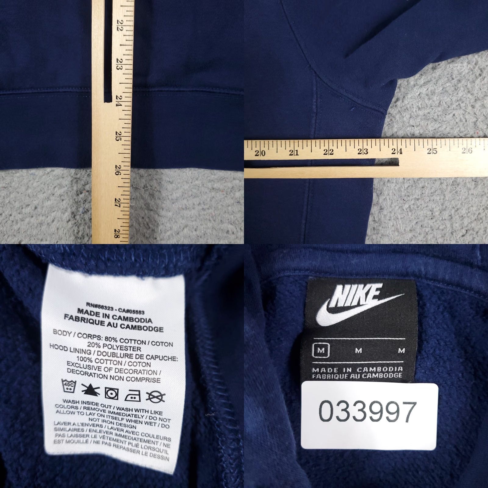 Nike VINTAGE Nike Hoodie Pullover Mens Medium Blue Logo Sweatshirt Athletic Sportswear Size US M / EU 48-50 / 2 - 8 Thumbnail