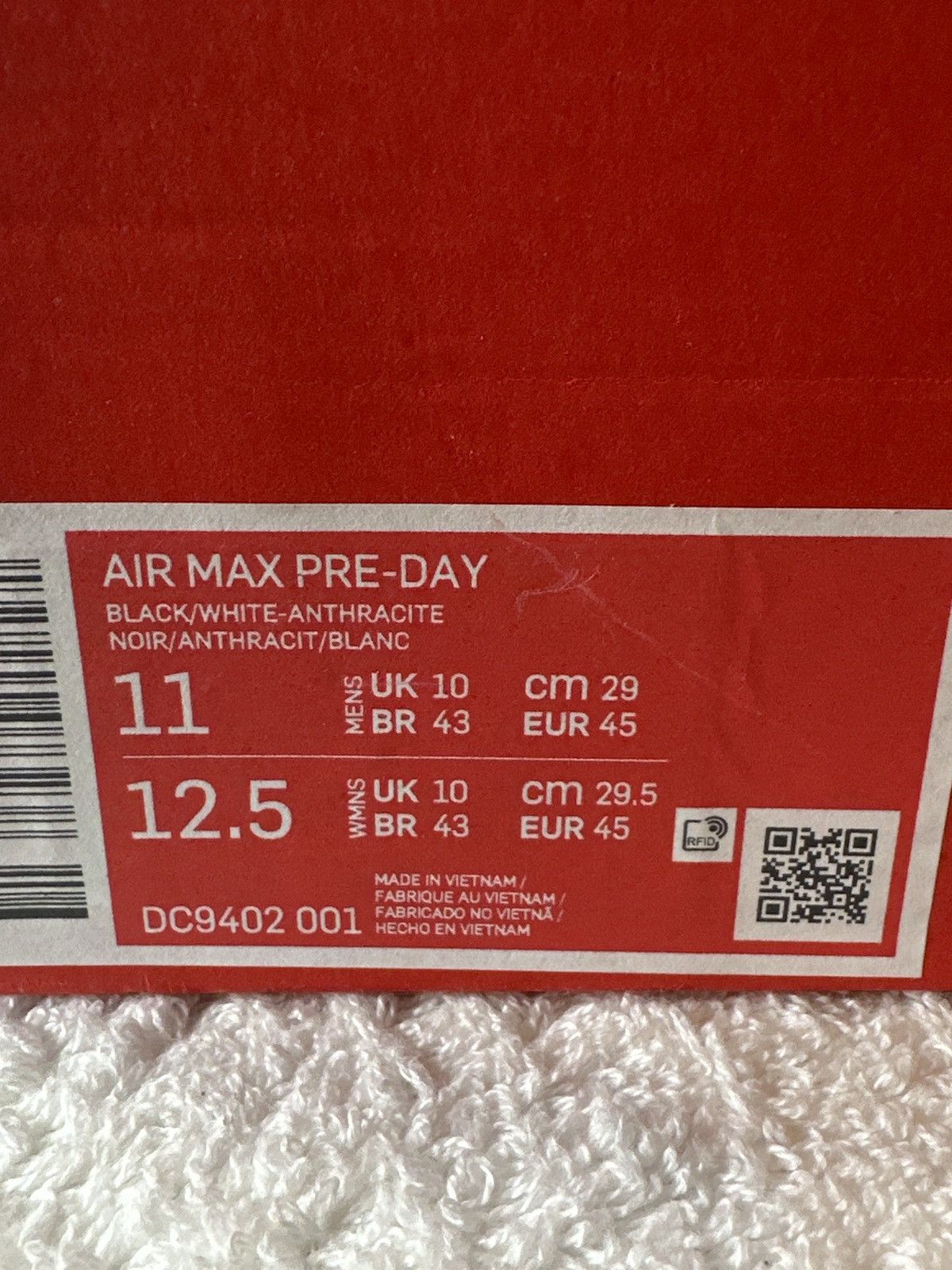 Nike Nike Men's Air Max Pre-Day 'Black' Shoes Size US 11 / EU 44 - 10 Thumbnail