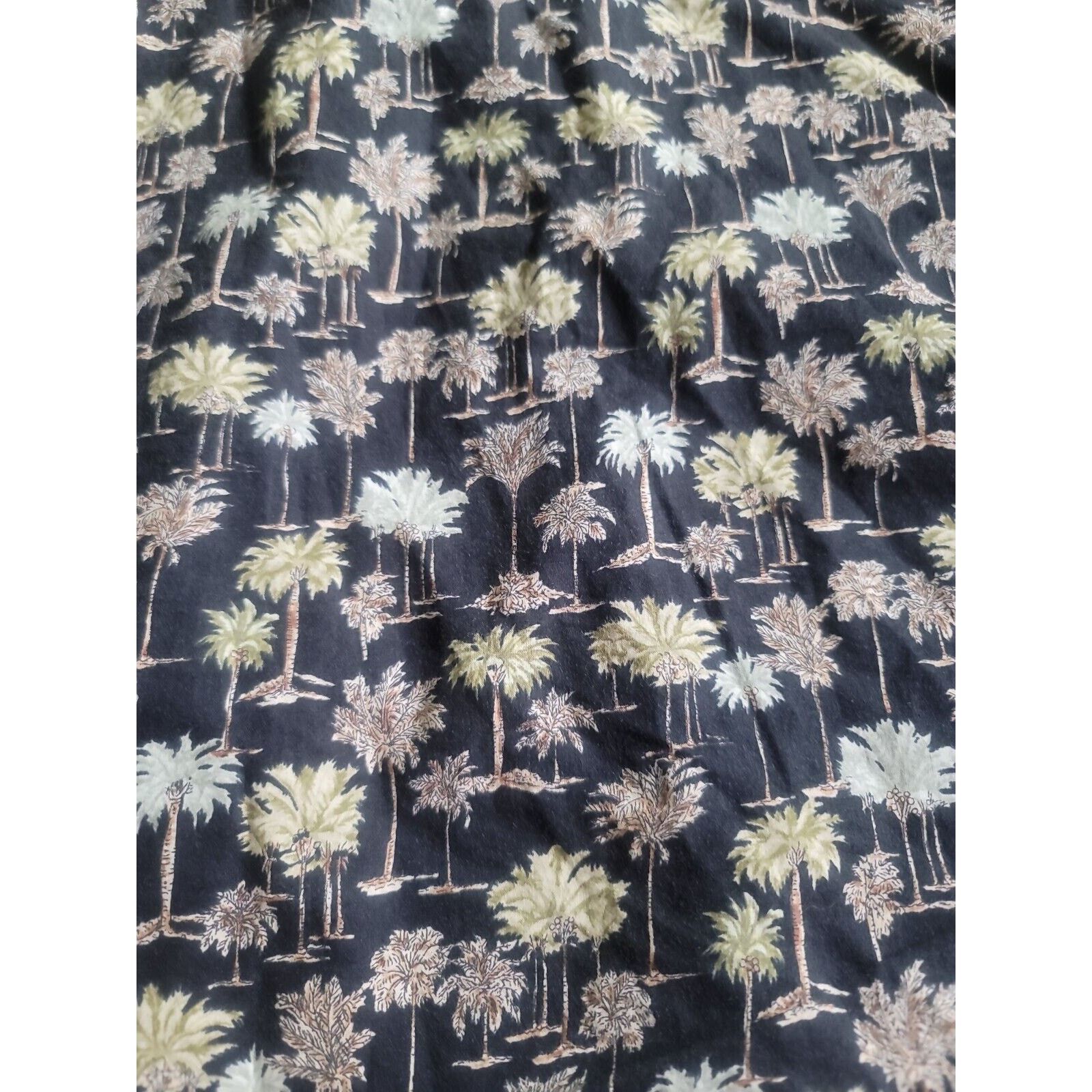Tori Richard Tori Richard Hawaiian Shirt L Cotton Black w/ Palm Trees. Size US L / EU 52-54 / 3 - 5 Thumbnail