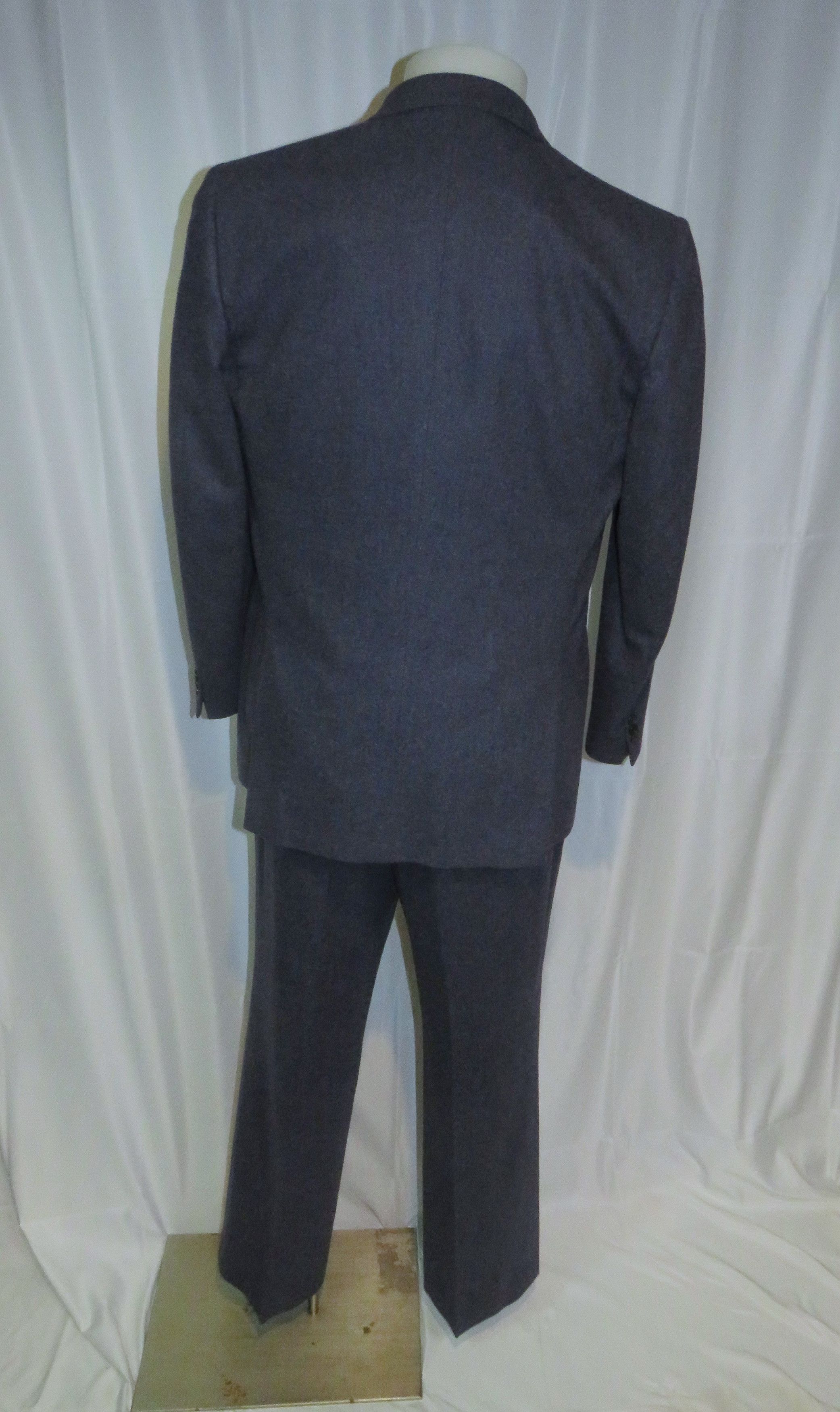 Cifonelli × Francesco Smalto Vintage Blue Flannel Double Breasted Suit 42R Size 42R - 2 Thumbnail