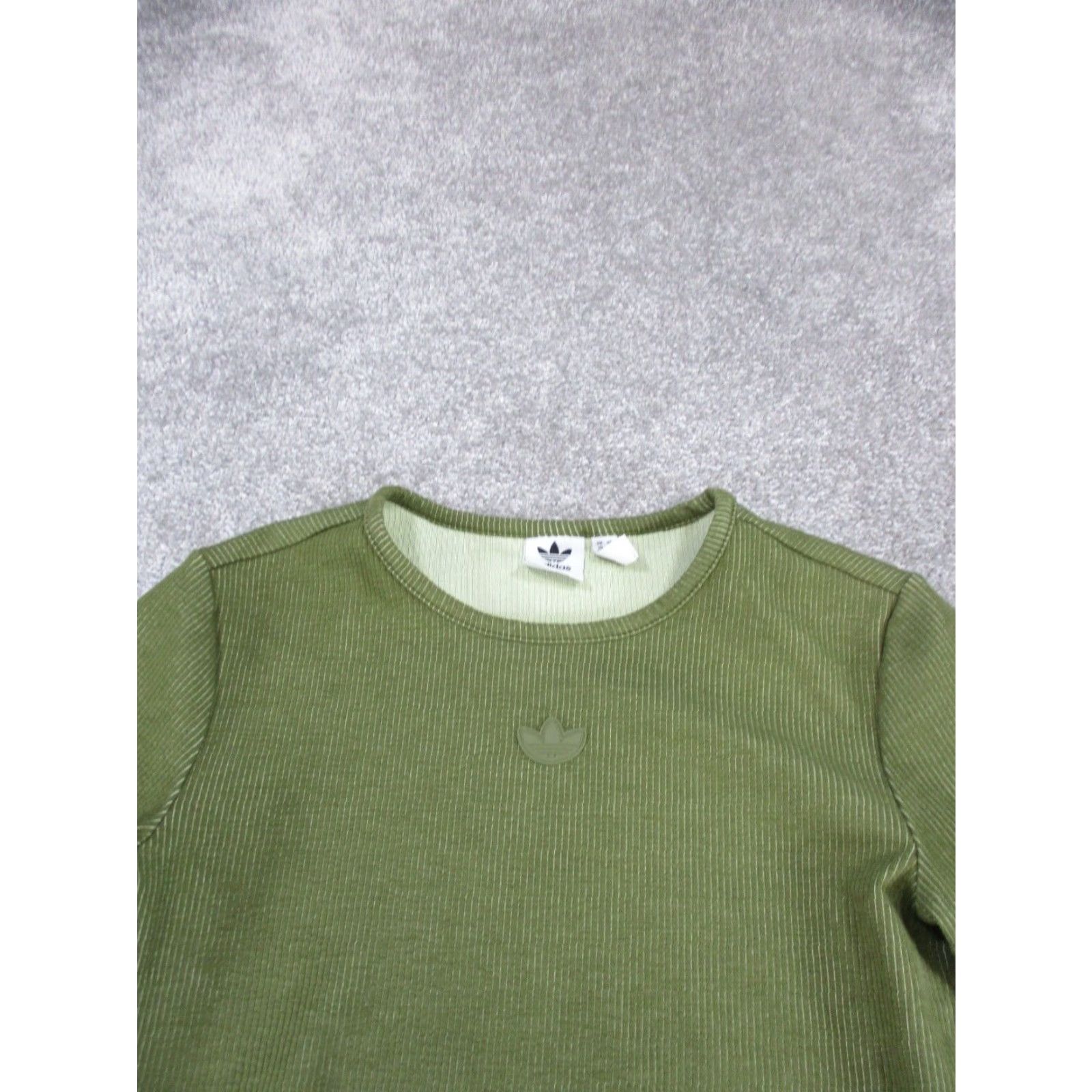 Adidas VINTAGE Adidas Sweatshirt Womens Small Olive Green Pullover Casual Long Sleeve Classic Size S / US 4 / IT 40 - 2 Thumbnail