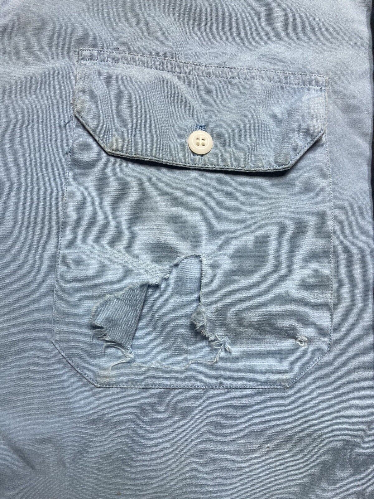 Vintage VTG 1950s work shirt Keeshin transport patch poplin large Size US L / EU 52-54 / 3 - 6 Thumbnail