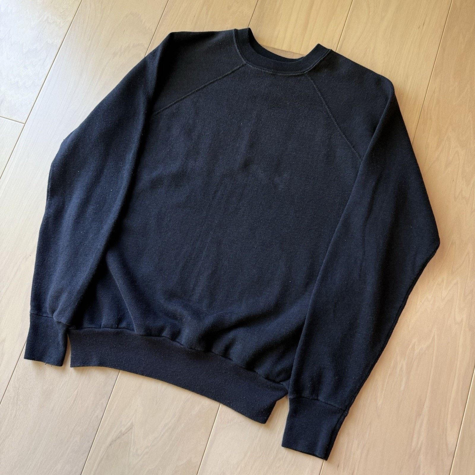 Vintage Vintage Sweatshirt XL Black 70s Made in USA Fleece Pullover Size US XL / EU 56 / 4 - 8 Thumbnail