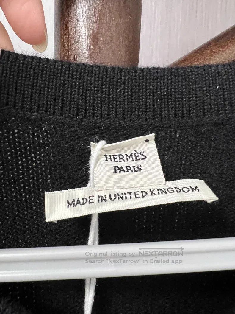 Hermes Hermes Black Cashmere Knit Dress, Classic V-Neck Design, L Size XS / US 0-2 / IT 36-38 - 3 Thumbnail