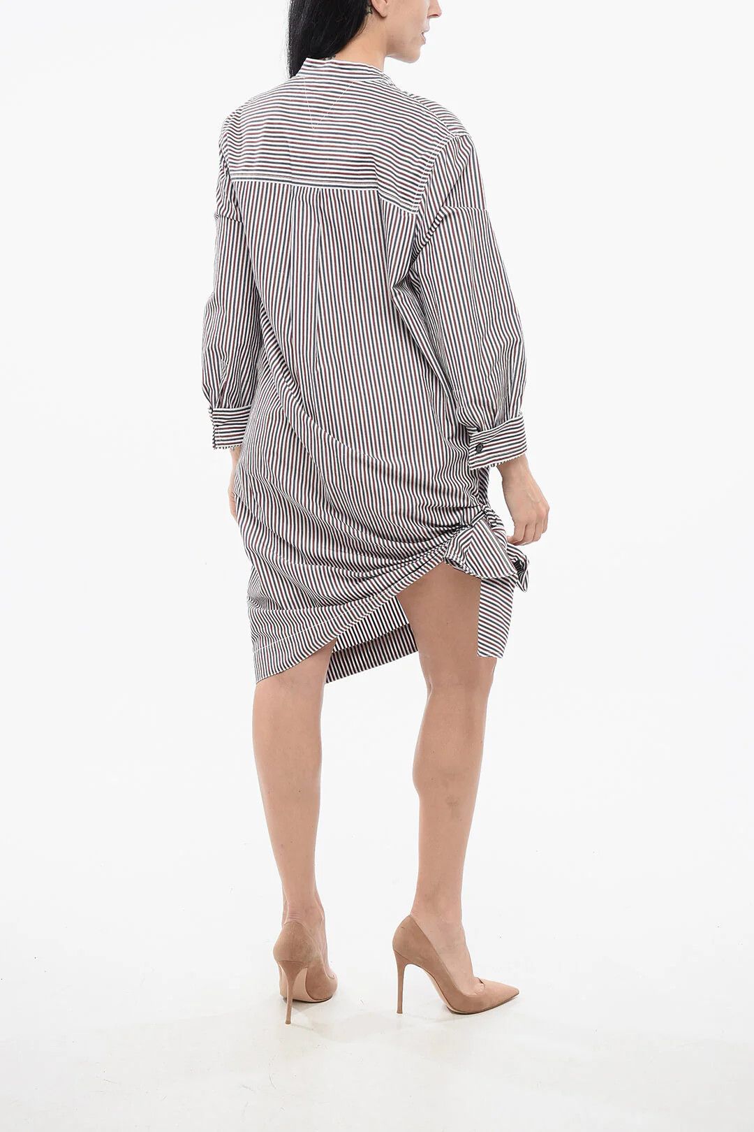 Bottega Veneta og1mm0426 Striped Shirt Dress in Multicolor Size S / US 4 / IT 40 - 2 Thumbnail
