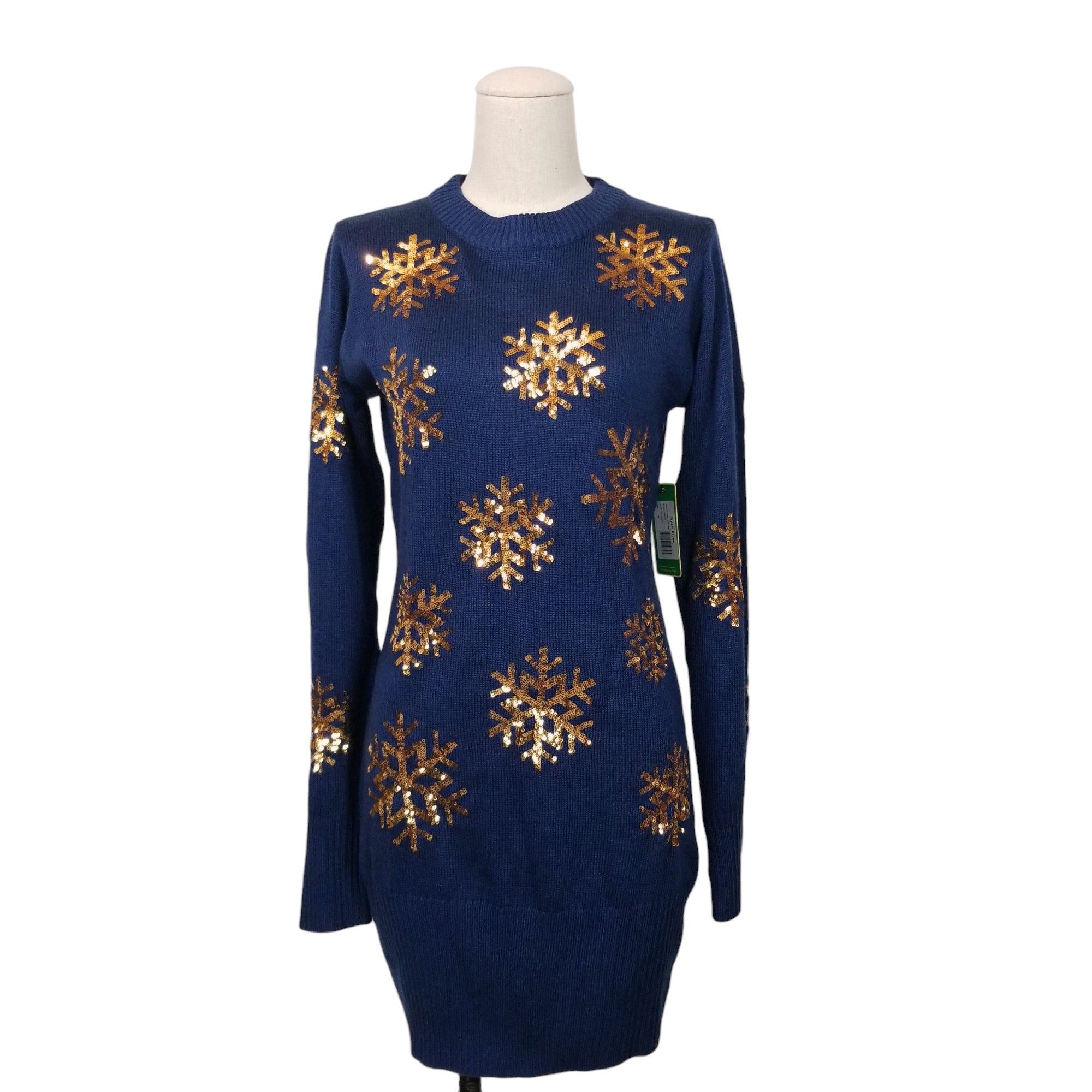 Tipsy Elves NWT Tipsy Elves Golden Snowflake Sweater Dress Size M / US 6-8 / IT 42-44 - 1 Thumbnail
