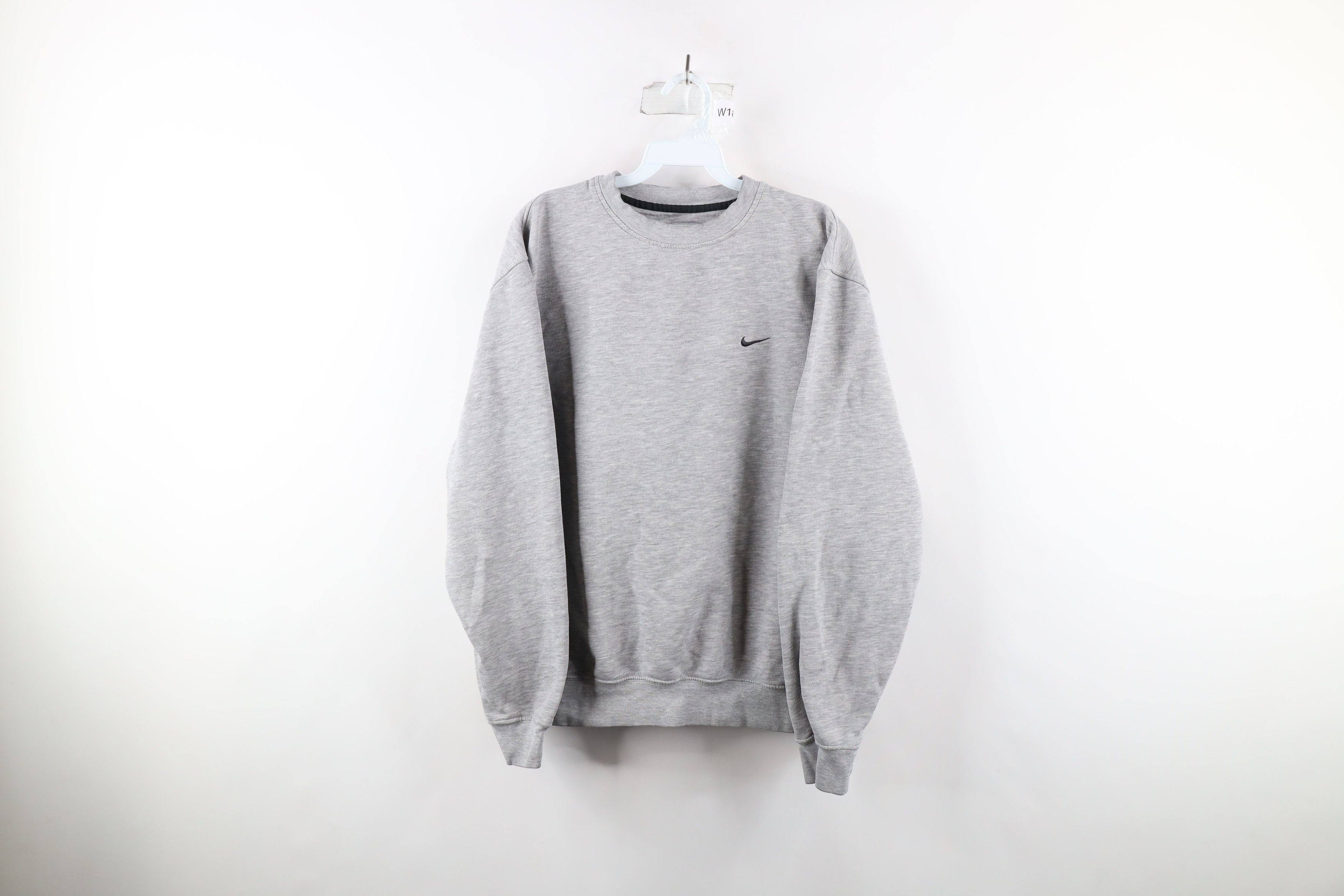 image of Nike Travis Scott Mini Swoosh Crewneck Sweatshirt in Grey, Men's (Size Medium)