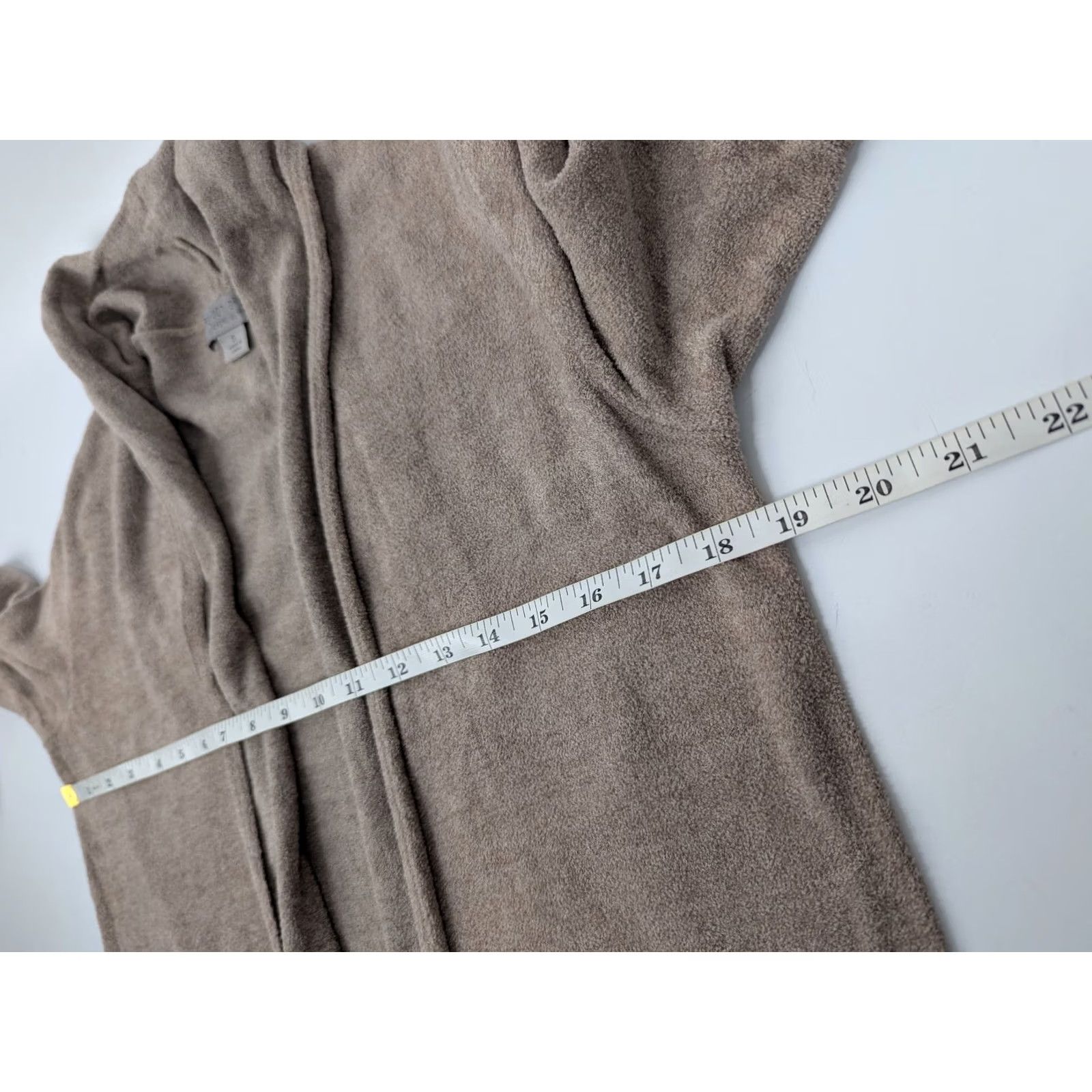 Vintage Barefoot Dreams Cardigan Open Front CozyChic Ultra Lite Taupe Women’s S Brown Nylon Viscose Long Sleeve Solid Casual Fall Winter Size S / US 4 / IT 40 - 5 Thumbnail