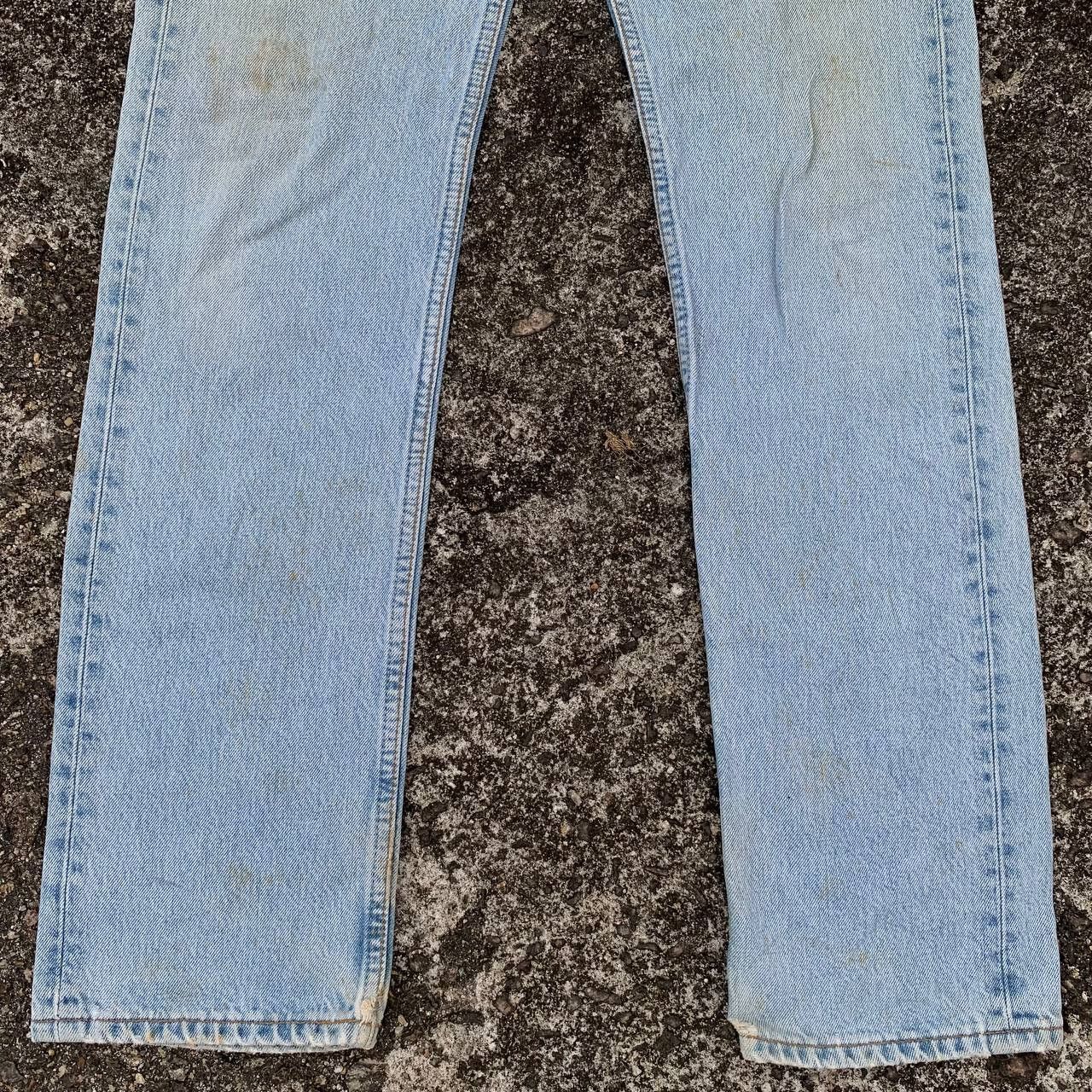 Levi's Vintage Clothing Vintage Levis 501 Fly Button Jeans Light Blue Wash Denim Size US 28 / EU 44 - 4 Thumbnail