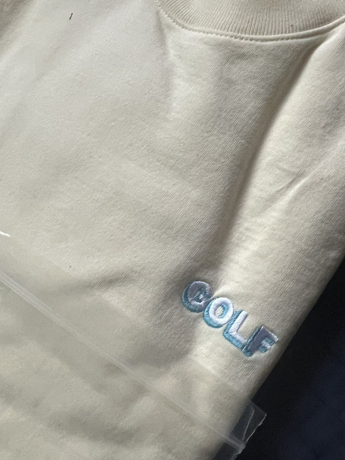 Golf Wang Golf 3D mini 2 tone logo crew neck- cream Size US M / EU 48-50 / 2 - 5 Thumbnail