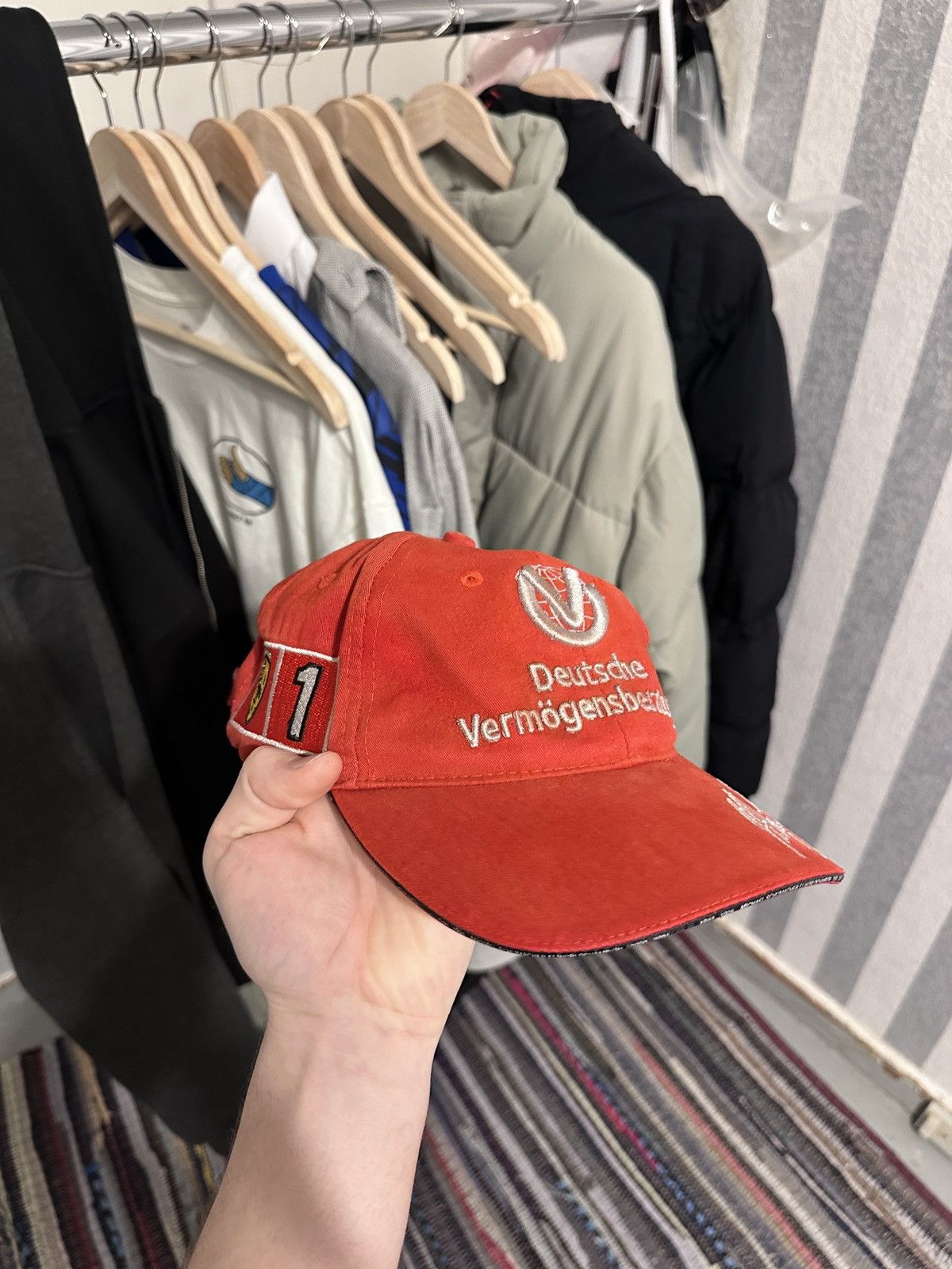 Japanese Brand × Vintage Vintage Y2K Vetements style Michael Schumacher Faded Cap Size ONE SIZE - 1 Thumbnail