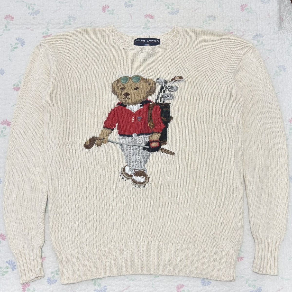 Polo Ralph Lauren 90s Vintage Polo Ralph Lauren Sport Bear Golf Knit Sweater Size US S / EU 44-46 / 1 - 1 Thumbnail