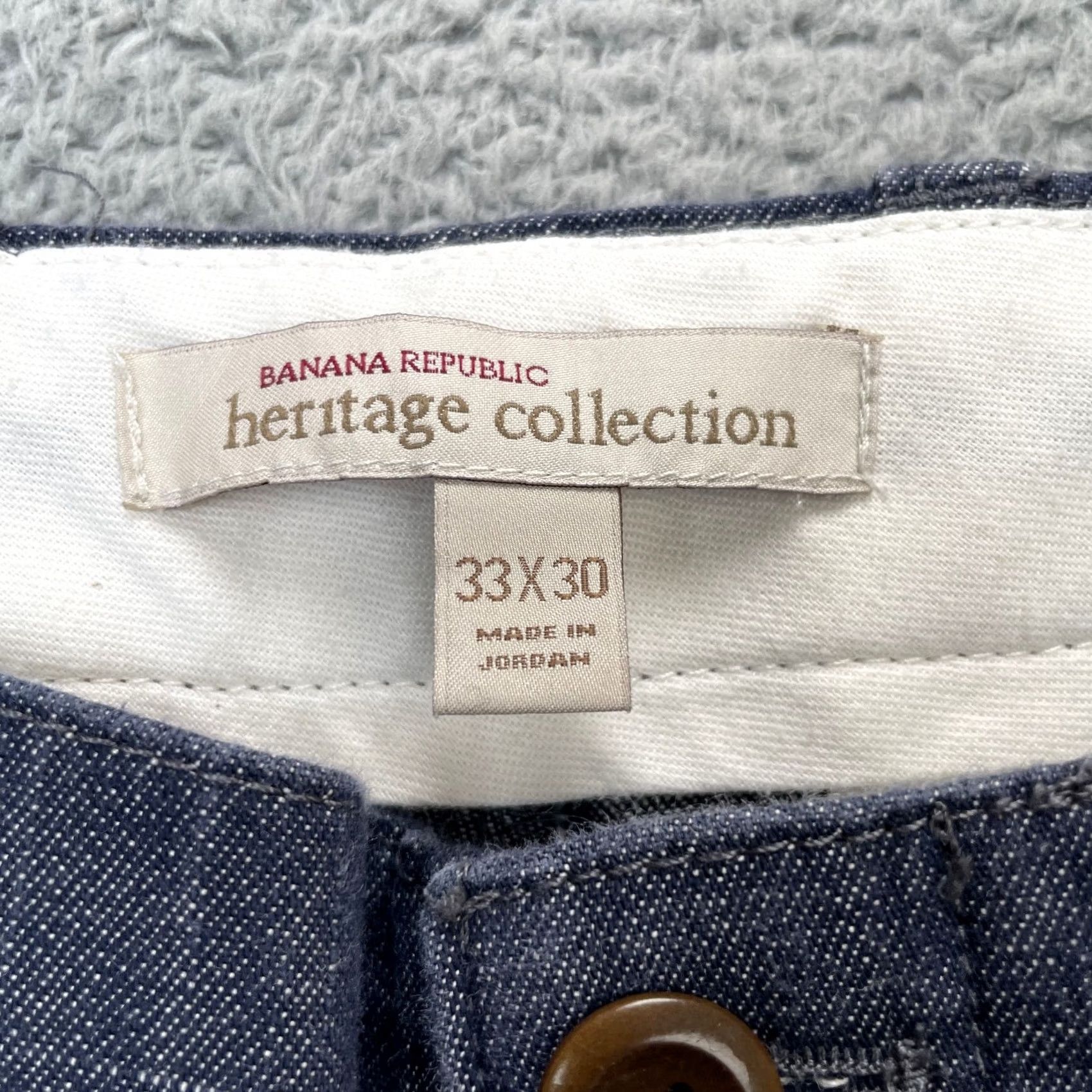 Banana Republic Banana Republic Pants Mens 33x30 Blue Heritage Chino Classic Dress Formal Shirt? Size US 33 - 3 Thumbnail