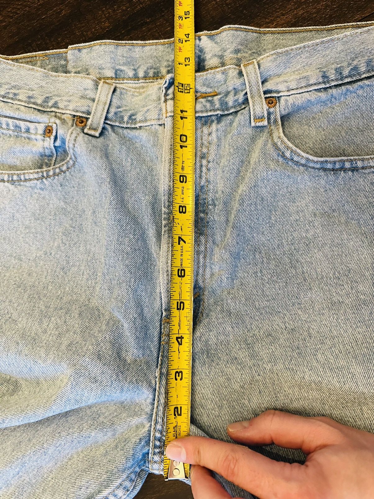 Levi's Vintage Levis 505 Jean Shorts 34x9 Men ‘s Light Wash Size US 34 / EU 50 - 3 Thumbnail