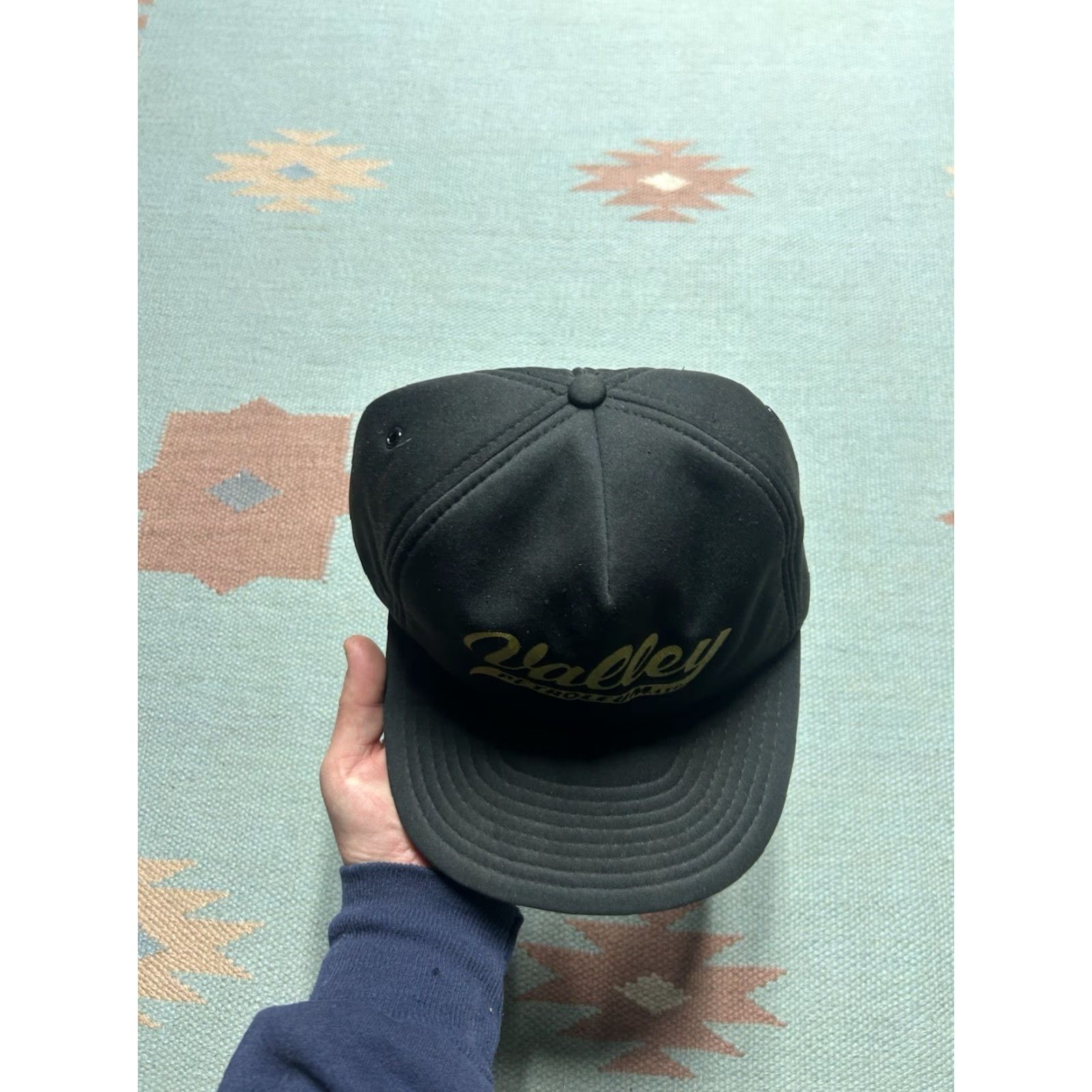 GAS VINTAGE GAS SnapBack Hat Cap Valley Petroleum Michigan Oil Gas Black Gold Adjustable Men Size ONE SIZE - 3 Thumbnail