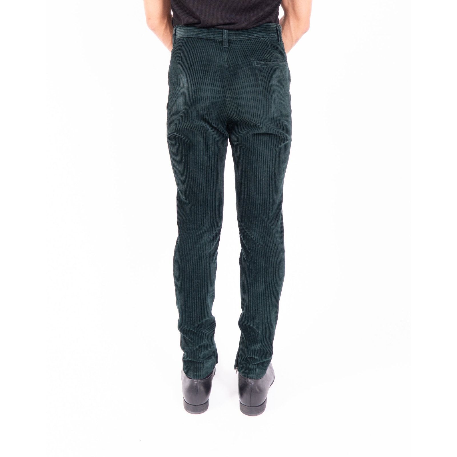 Haider Ackermann FW15 Skinny Pants in Green Corduroy Size US 30 / EU 46 - 4 Thumbnail