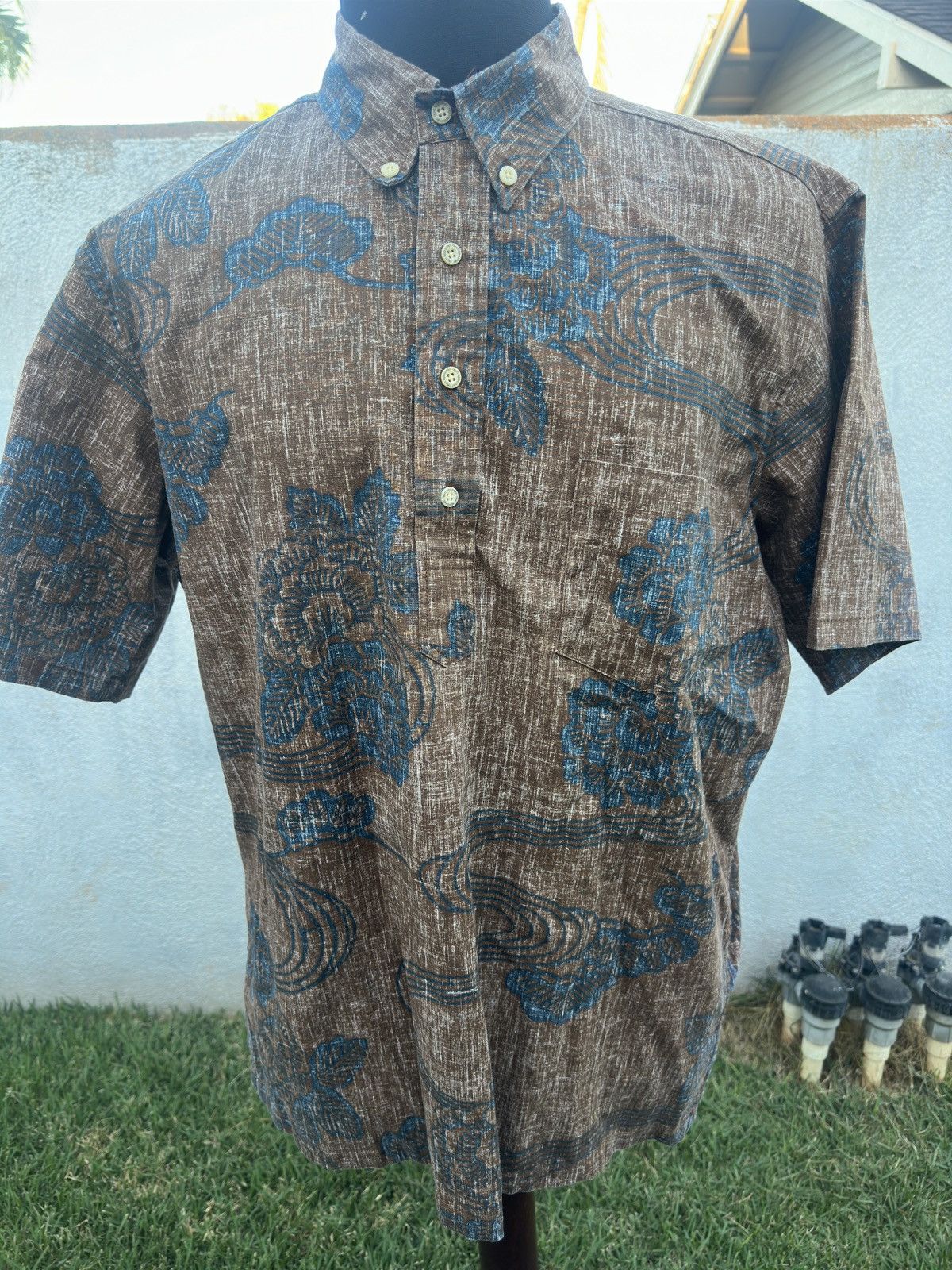 Reyn Spooner PreOwned Reyn Spooner Brown Hawaiian Print Men's L Size US L / EU 52-54 / 3 - 1 Thumbnail