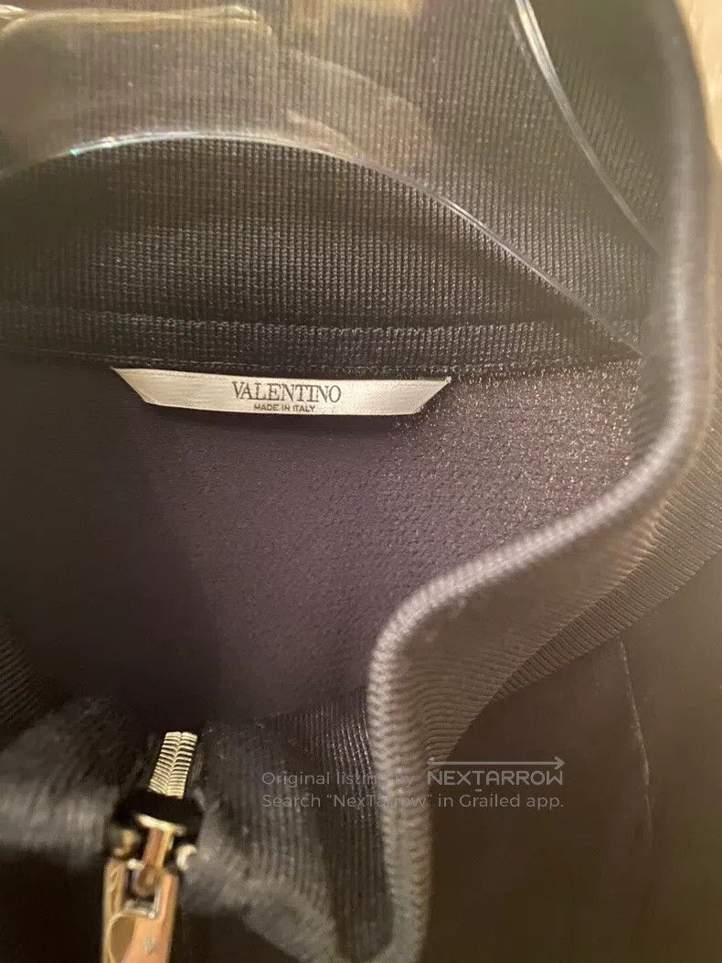 Valentino Valentino Silk pure black vertical strip sports zip jacket Size XL / US 12-14 / IT 48-50 - 3 Thumbnail