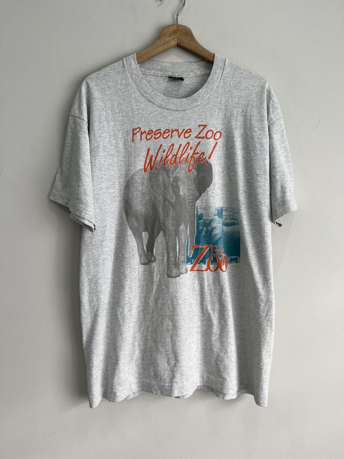 Vintage Vintage Preserve Zoo Wildlife Tee Shirt erie elephant animal Size US XL / EU 56 / 4 - 1 Thumbnail