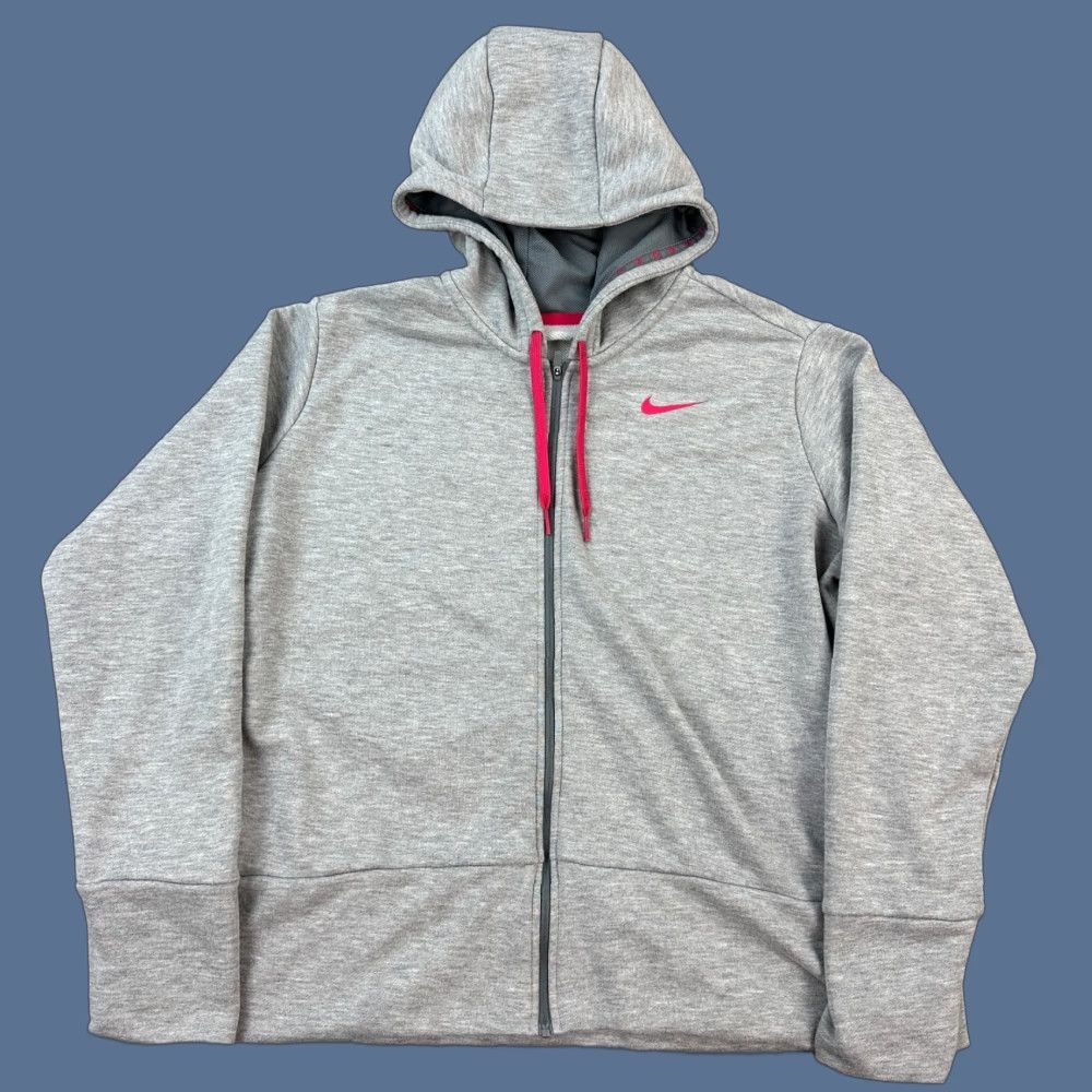 Nike Nike Hoodie Women's XL Gray Dri-Fit Full Zip Swoosh Activewear Size XL / US 12-14 / IT 48-50 - 1 Thumbnail