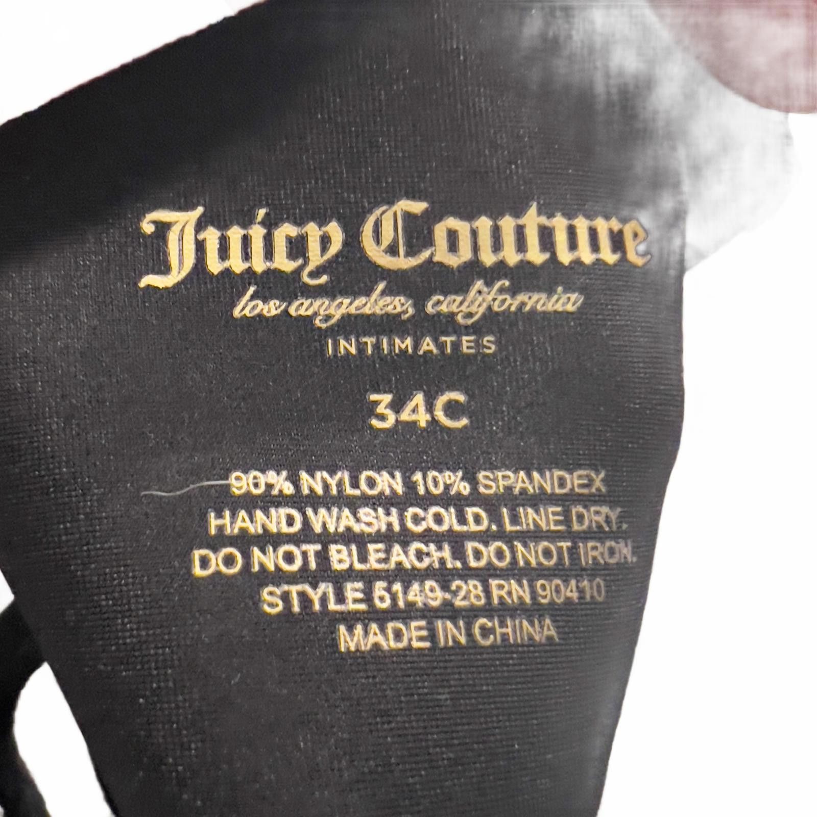 Juicy Couture NWT Juicy Couture Black Bra with Rhinestone Logo Size ONE SIZE - 4 Thumbnail