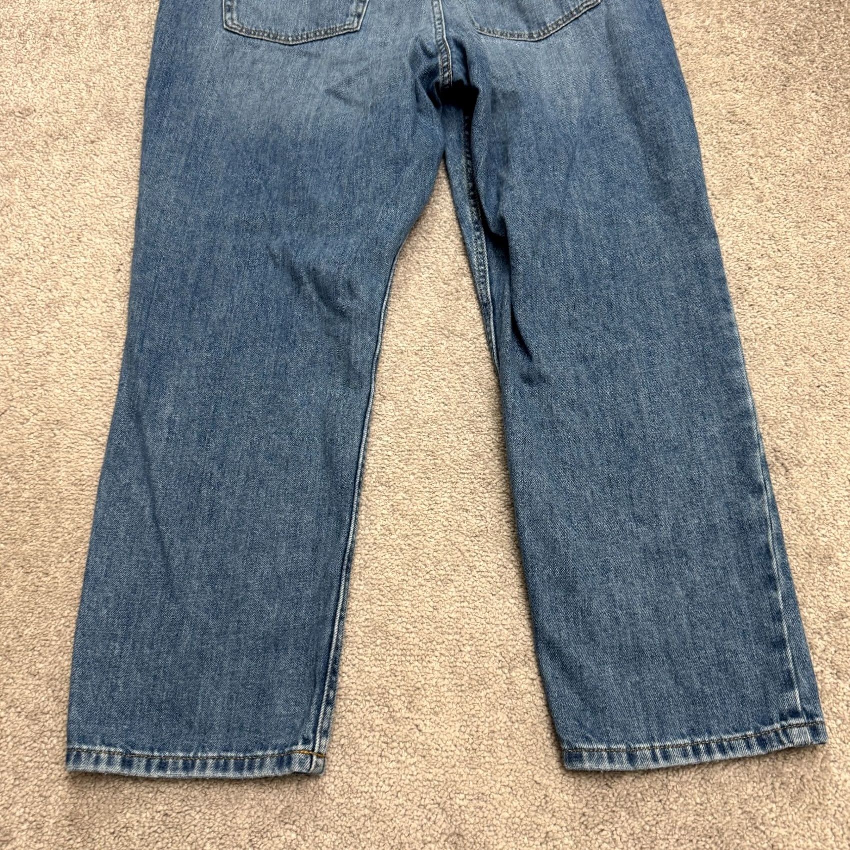 Everlane Everlane Jeans Women 33 Blue Medium Wash Relaxed Straight Denim Size 25" / US 0 / IT 36 - 4 Thumbnail