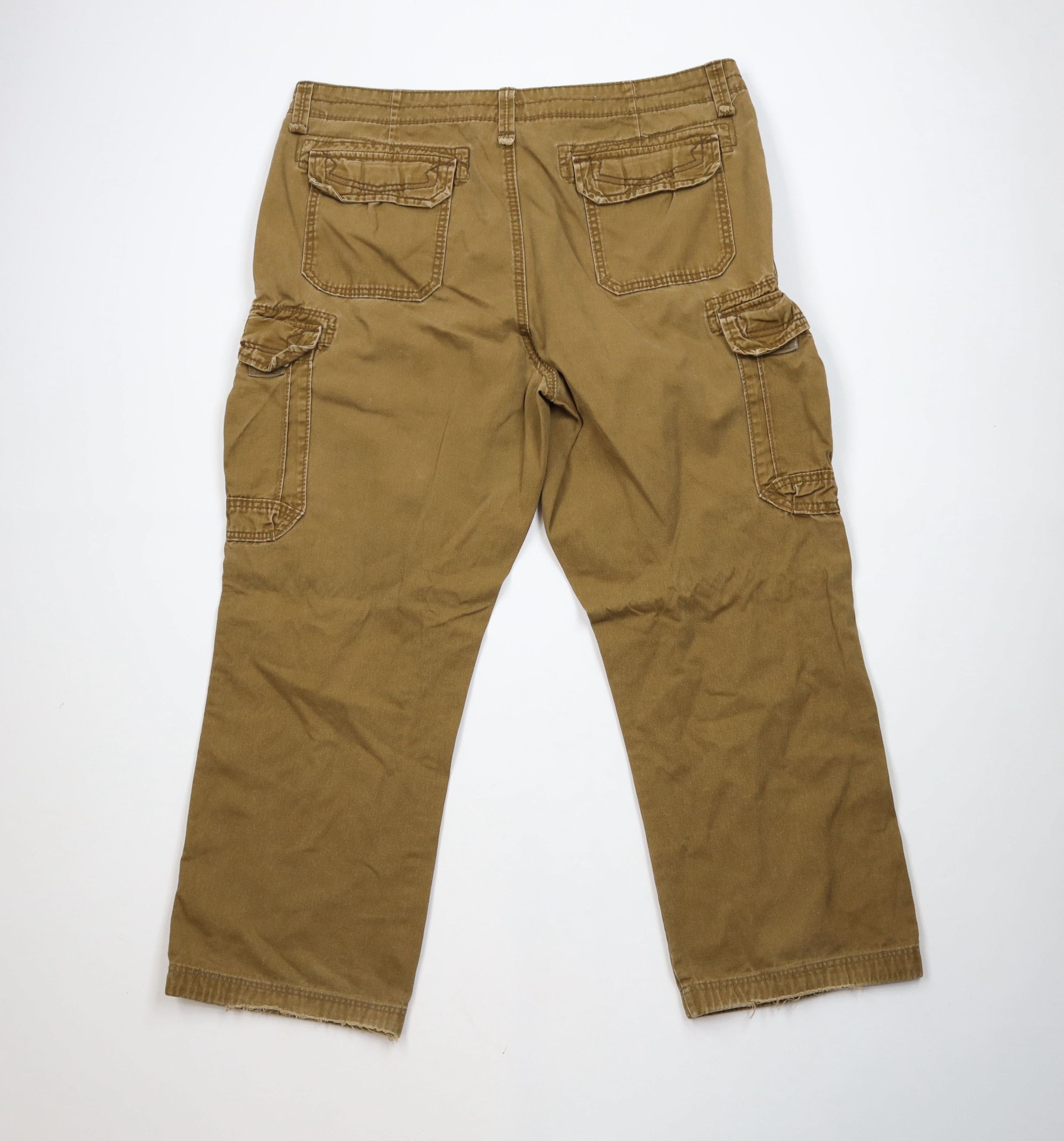 Vintage Vintage Y2K Streetwear Wide Leg Cargo Pants Brown Cotton Size US 38 / EU 54 - 9 Thumbnail