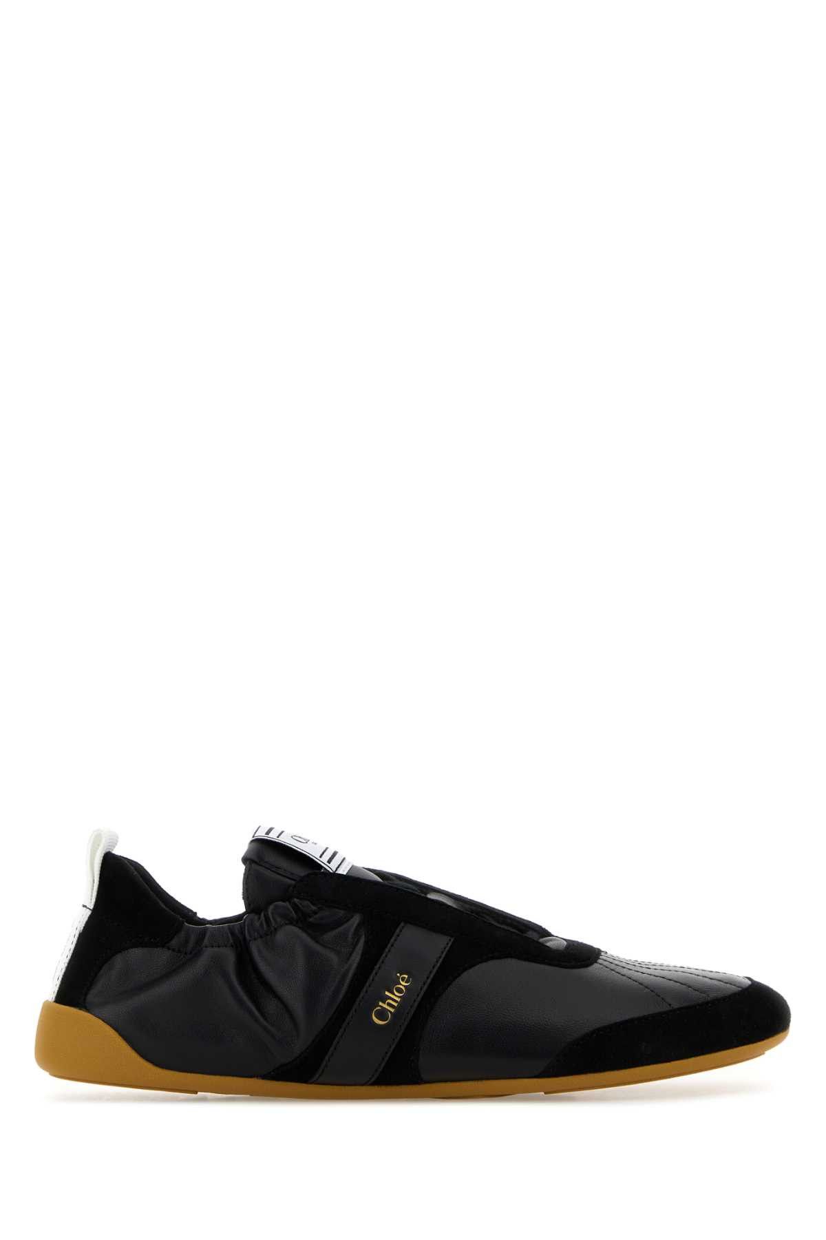 Chloe Black Leather Chloã¨ Kick Sneakers Size US 8 / IT 38 - 1 Thumbnail