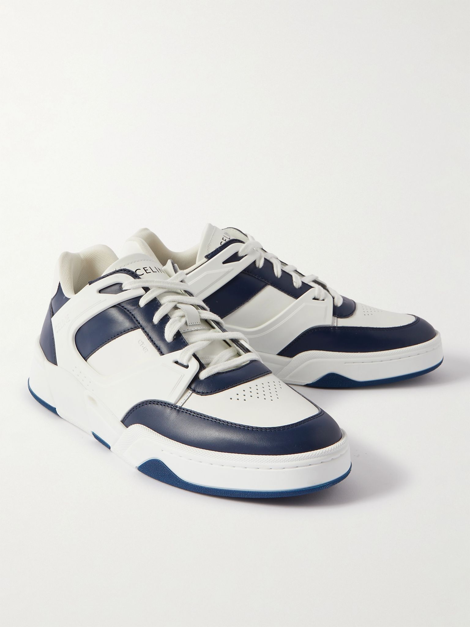 Celine o1bcso1str0925 354863840C CT-07 Low-Top Sneakers White/Navy Size US 9 / EU 42 - 4 Thumbnail