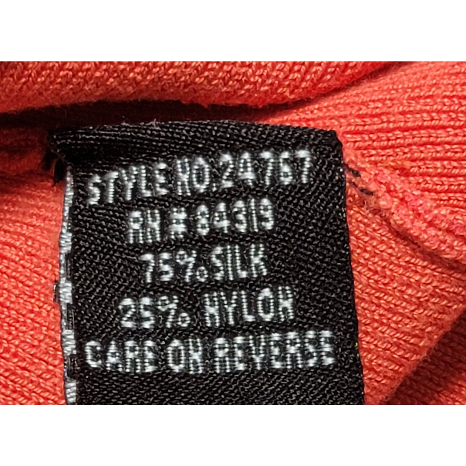 Other Cyrus Orange Braided Sleeves V Neck Ribbed Sweater Top Large Size L / US 10 / IT 46 - 4 Thumbnail