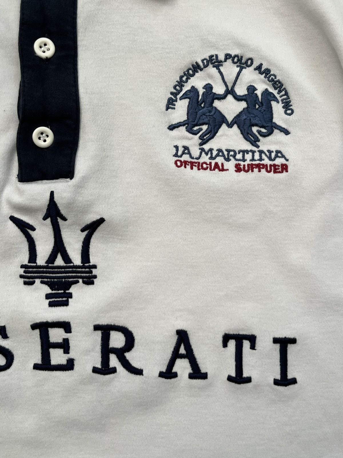 La Martina Y2K Maserati La Martina Polo Rugby TShirt Ralph Style Racing Size US L / EU 52-54 / 3 - 9 Thumbnail