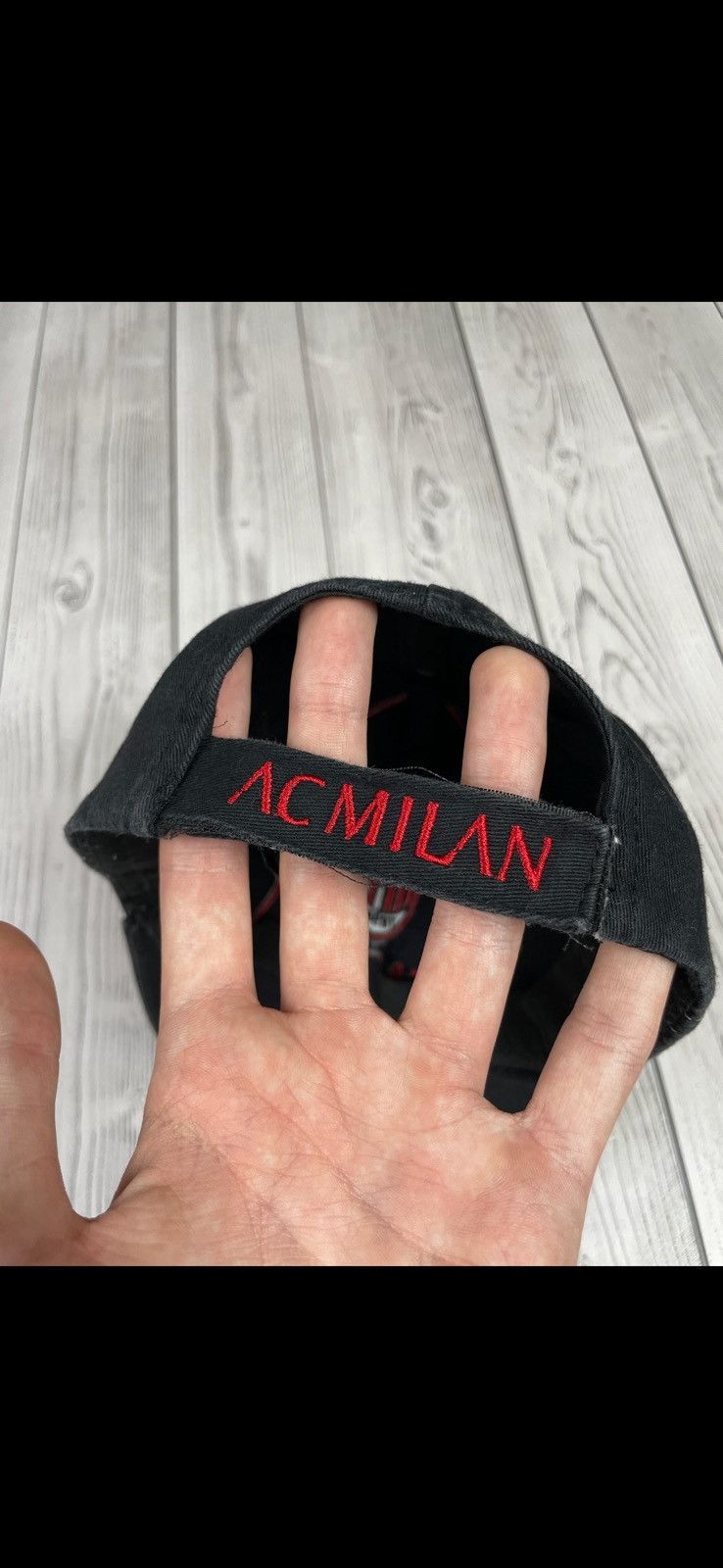 Vintage AC Milan cap black big logo 1899 Size ONE SIZE - 3 Thumbnail