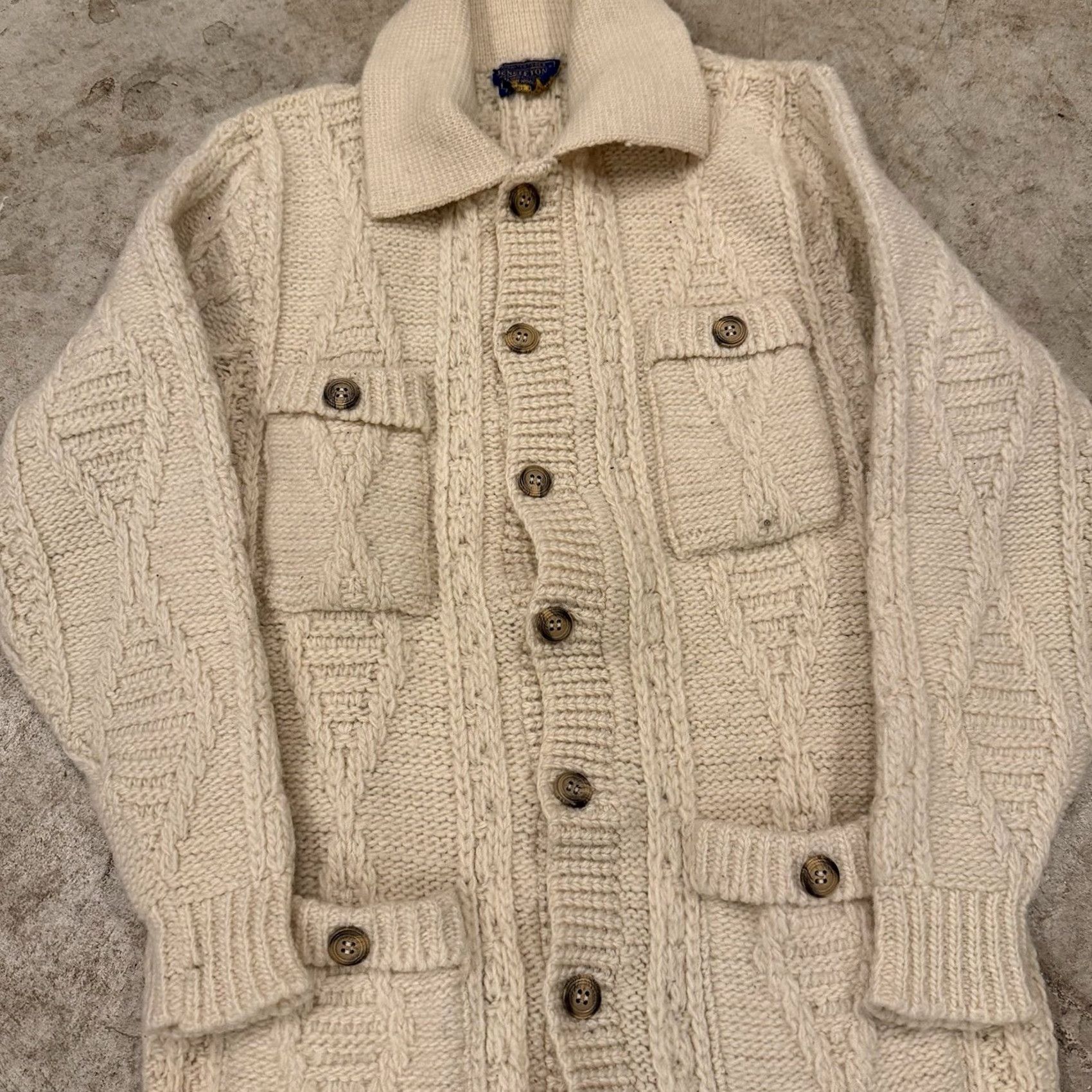 Pendleton VINTAGE Pendleton Button Up Collared Sweater Wool Size Medium Beige M Rockabilly Quality Men’s Ladies? Size US M / EU 48-50 / 2 - 4 Thumbnail
