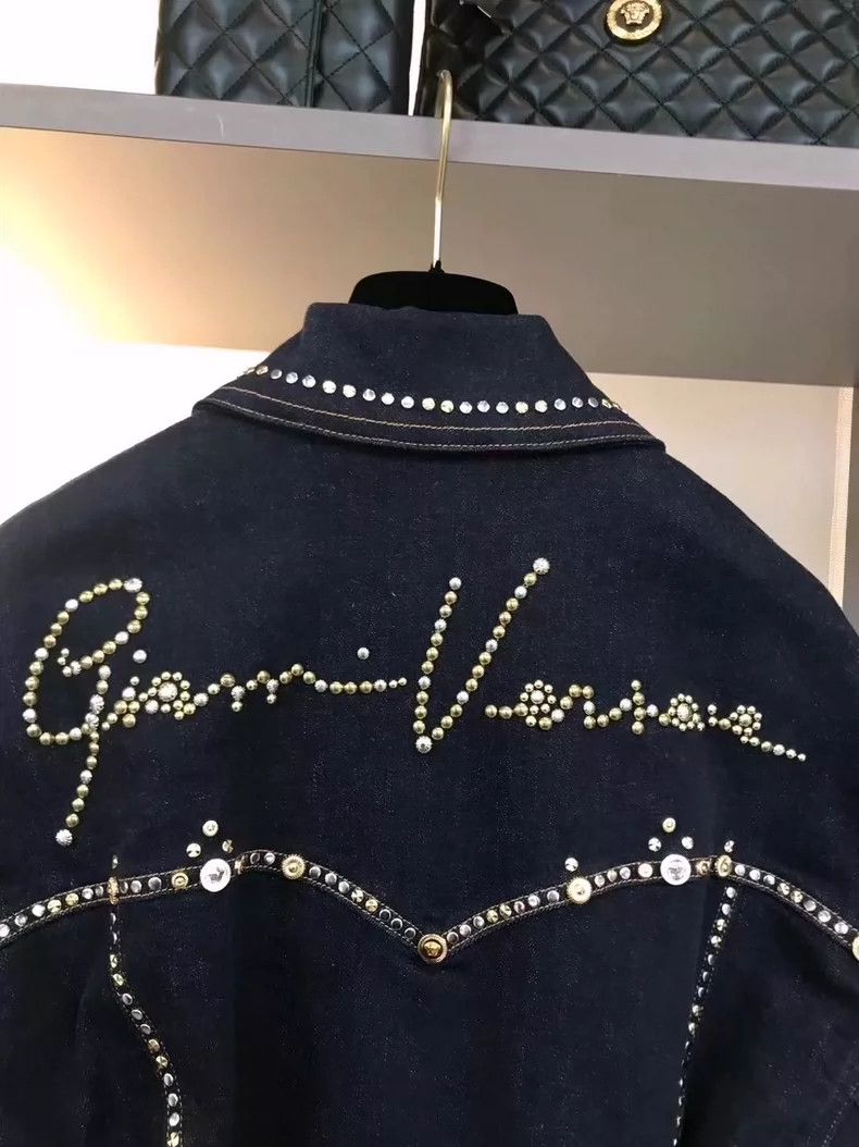 Versace Versace Medusa willow studded denim jacket Size XS / US 0-2 / IT 36-38 - 3 Thumbnail